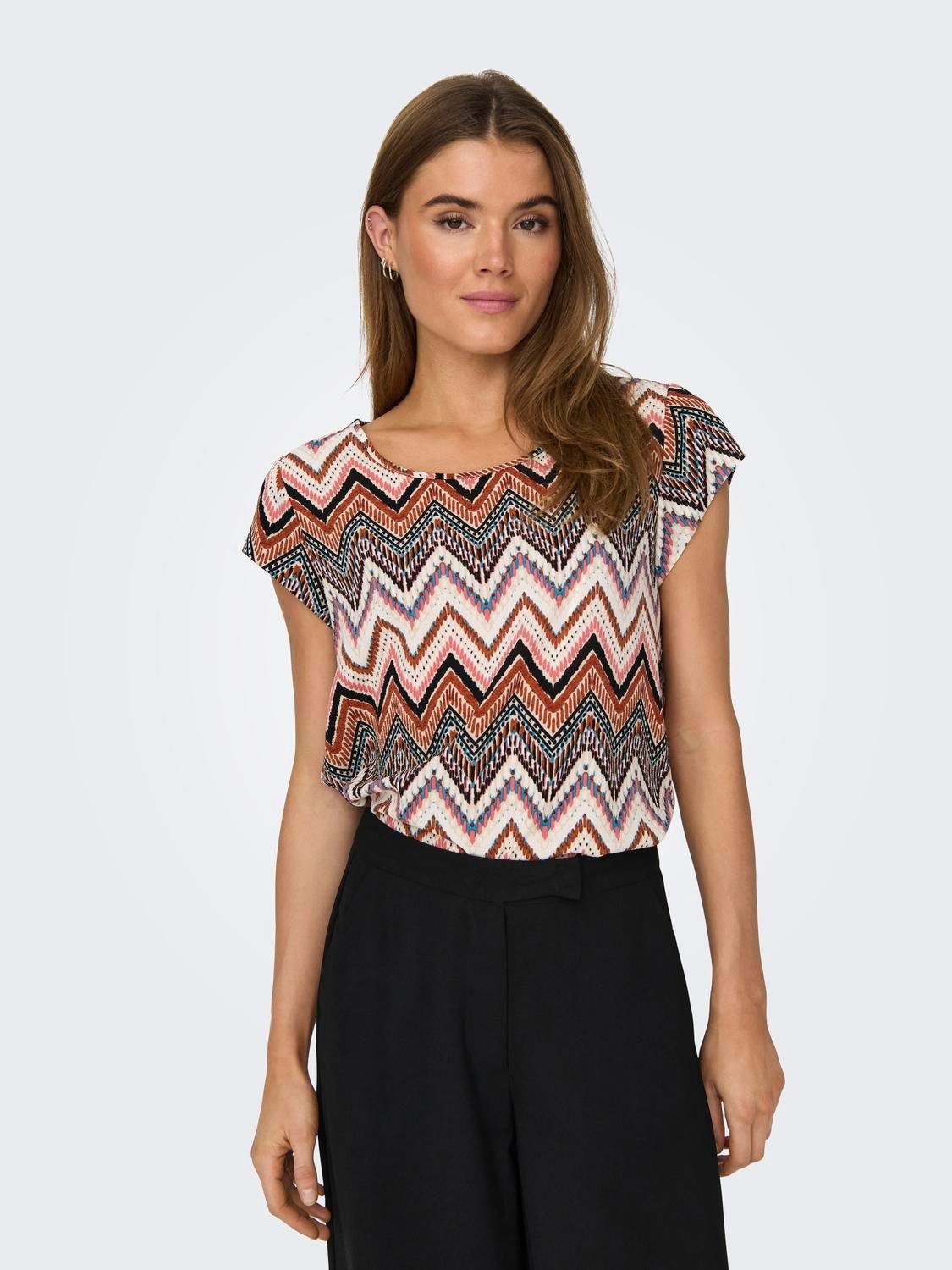 ONLY Shirtbluse ONLVIC S/S AOP TOP NOOS PTM mit Allover Druck
