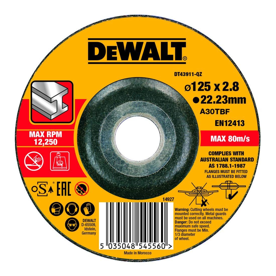 DeWalt Trennscheibe DEWALT High Performance Trennscheibe Metall gekröpft 125x2,8mm
