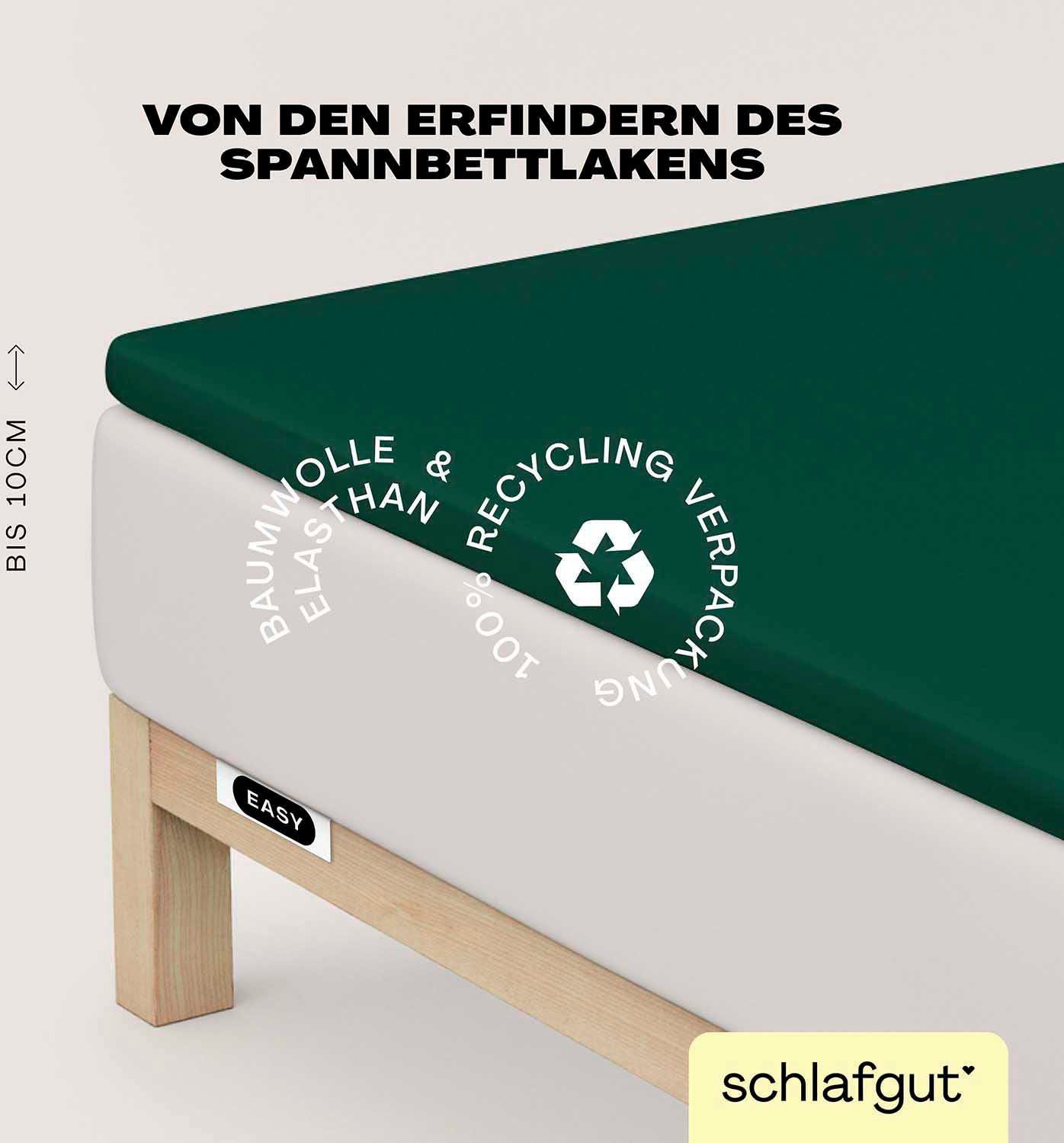 Schlafgut Spannbettlaken EASY Jersey Elasthan Topper, günstig online kaufen