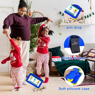 EagleSoar Kindersicherung, Quad Core für Kinder Ab 2-12 Tablet (7", 32 GB, Android 12, mit Kindersicherer Hülle Dual-Kamera, HD-Display, WLAN, Bluetooth)