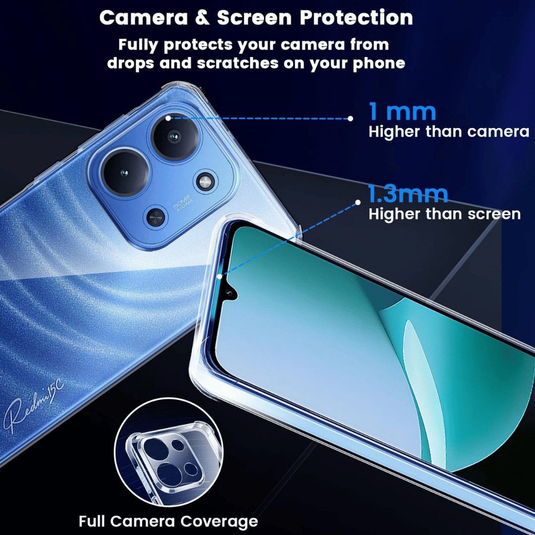 SmartUP Smartphone-Hülle + 2X Schutzglas für Xiaomi Redmi 15C 5G Panzerfolie Display Case 9H 6,8 Zoll, kompletter Rundumschutz – Bild 4 von 5