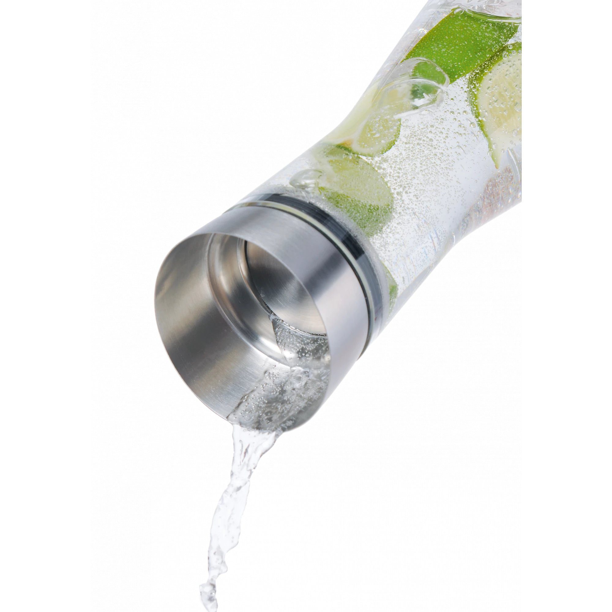 blomus Wasserkaraffe -ALDOA- Wasserkaraffe: Stilvolles Design mit Edelstahl-Ausgießer, Edelstahl, Glas, 1000 ml, Transparent, Zeitloses Design, Pflegeleicht