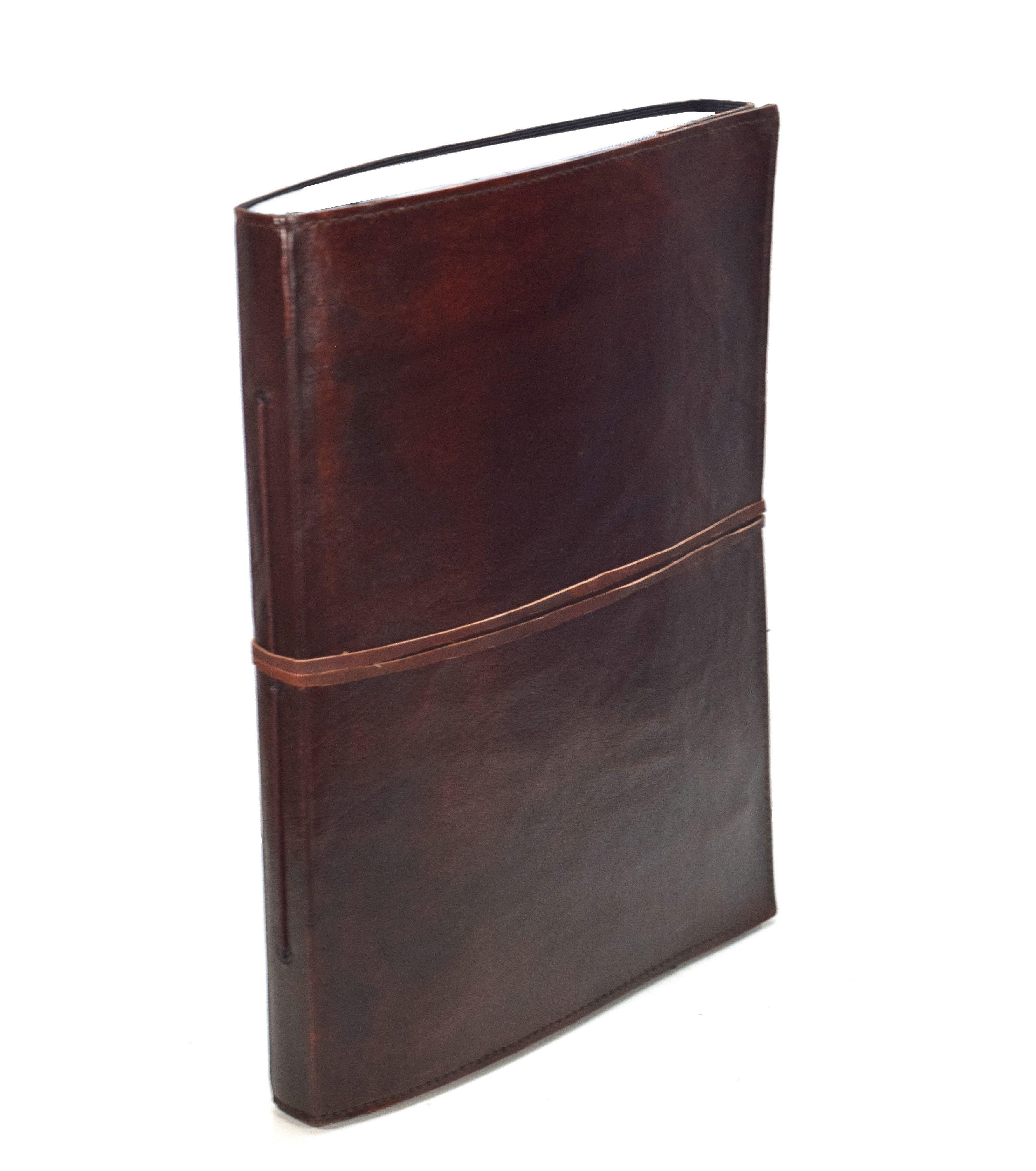 ROOGU Notizbuch ROOGU Echtleder Journal Notiz- Skizzen- Lederbuch Handmade Indien