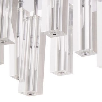 WOFI LED Deckenleuchte, LED-Leuchtmittel fest verbaut, Kristall Decken Leuchte Design Strahler Chrom Glas Lampe klar