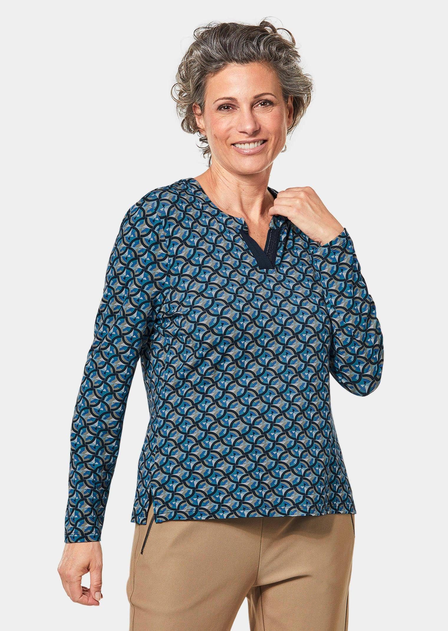 Langarmshirt Weiche Jerseybluse mit wundervollem Druck