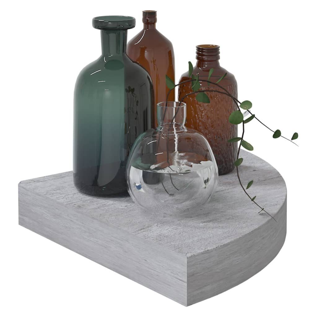 vidaXL Eckregal 25 x 25 x 38 cm Eck-Wandregal Betongrau 25x25x3,8 cm MDF