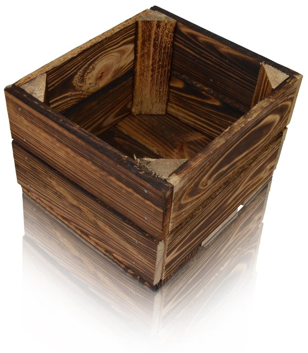 CHICCIE Holzkiste Regale Dunkel Geflammt 22x20x15cm - Kiste Box (1 St)