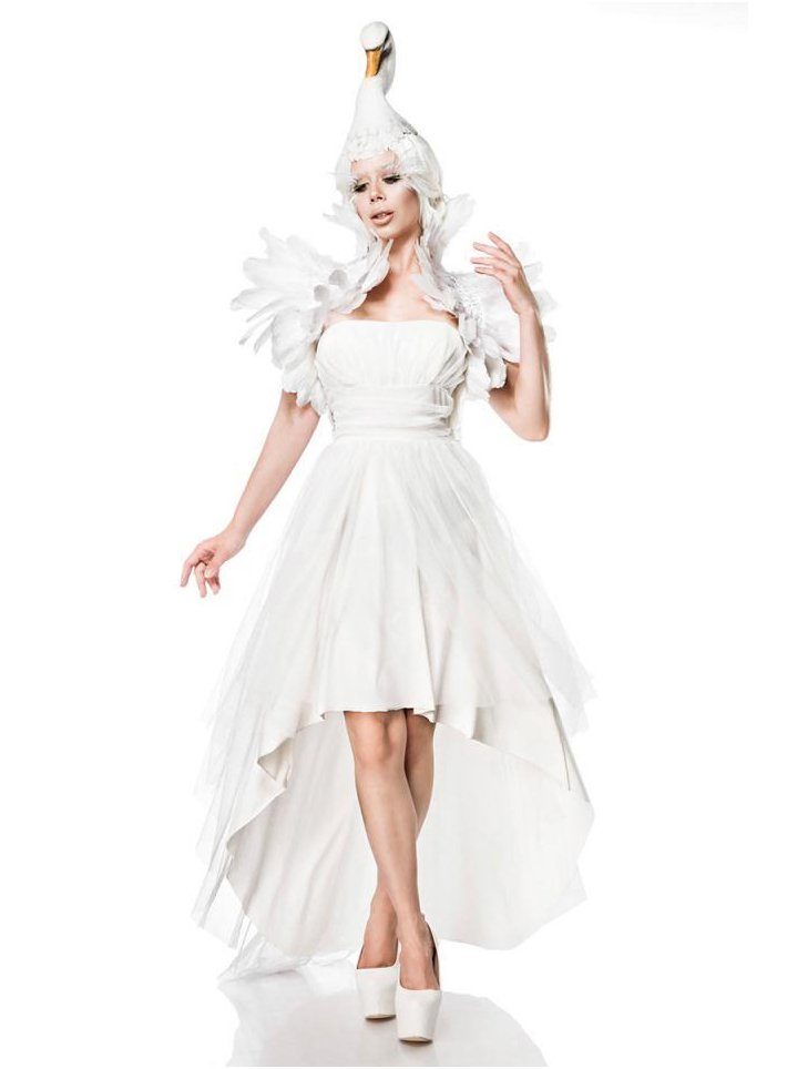 Metamorph Kostüm Weißer Schwan, Einfach märchenhaft: hinreißendes Schwanenkostüm inkl. Kopfbedeckung