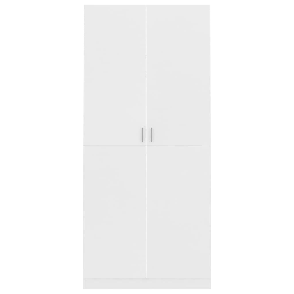 Weiß Holzwerkstoff 90x52x200 furnicato cm Kleiderschrank