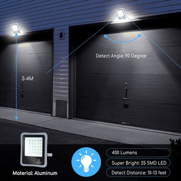 Aigostar LED Flutlichtstrahler LED-Flutlicht mit Solarpanel IP65 Außen Gartenlampe