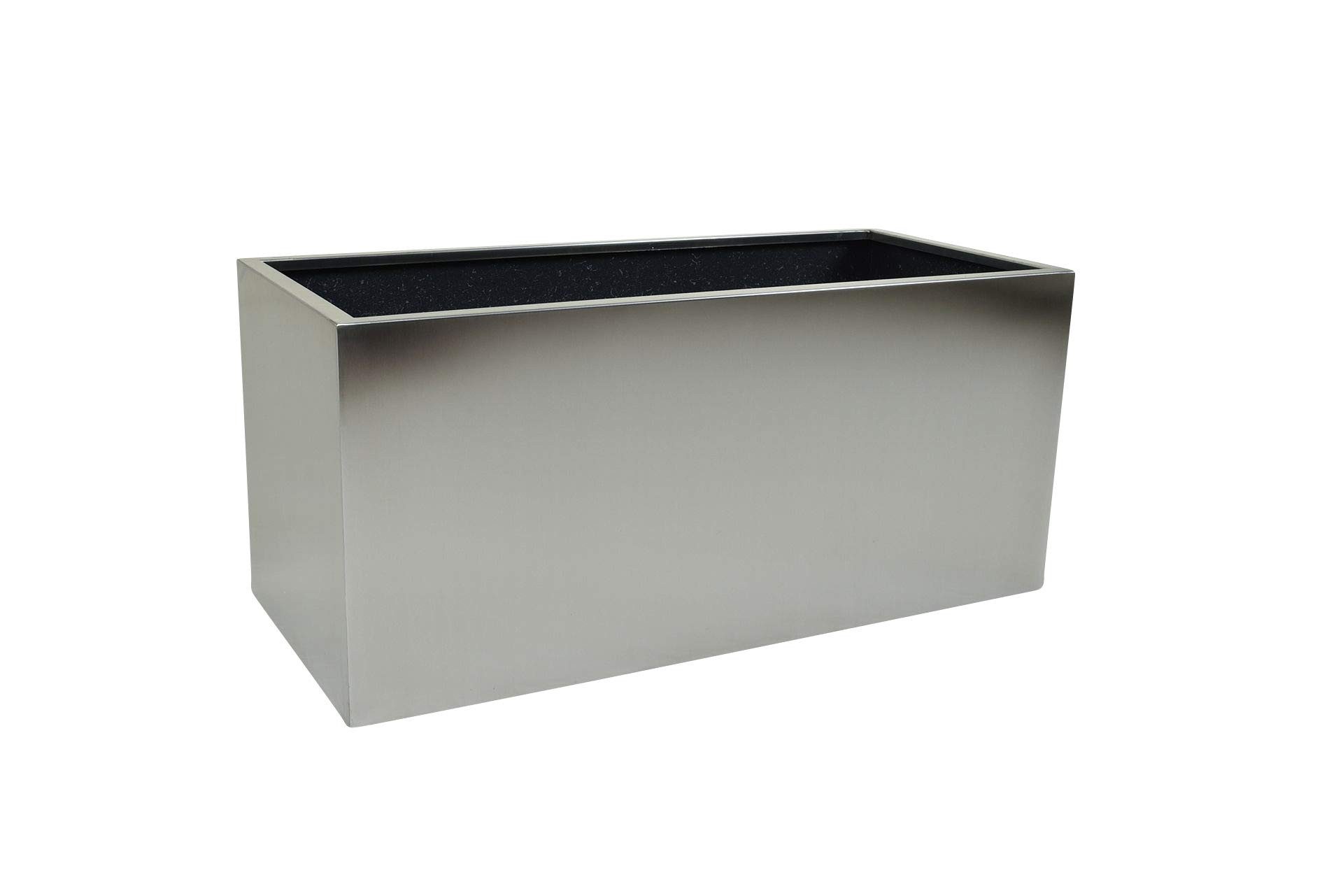 VIVANNO Плантатор Edelstahl MAXI Kasten - Silber Gebürstet (1 St), 80x40x40 cm