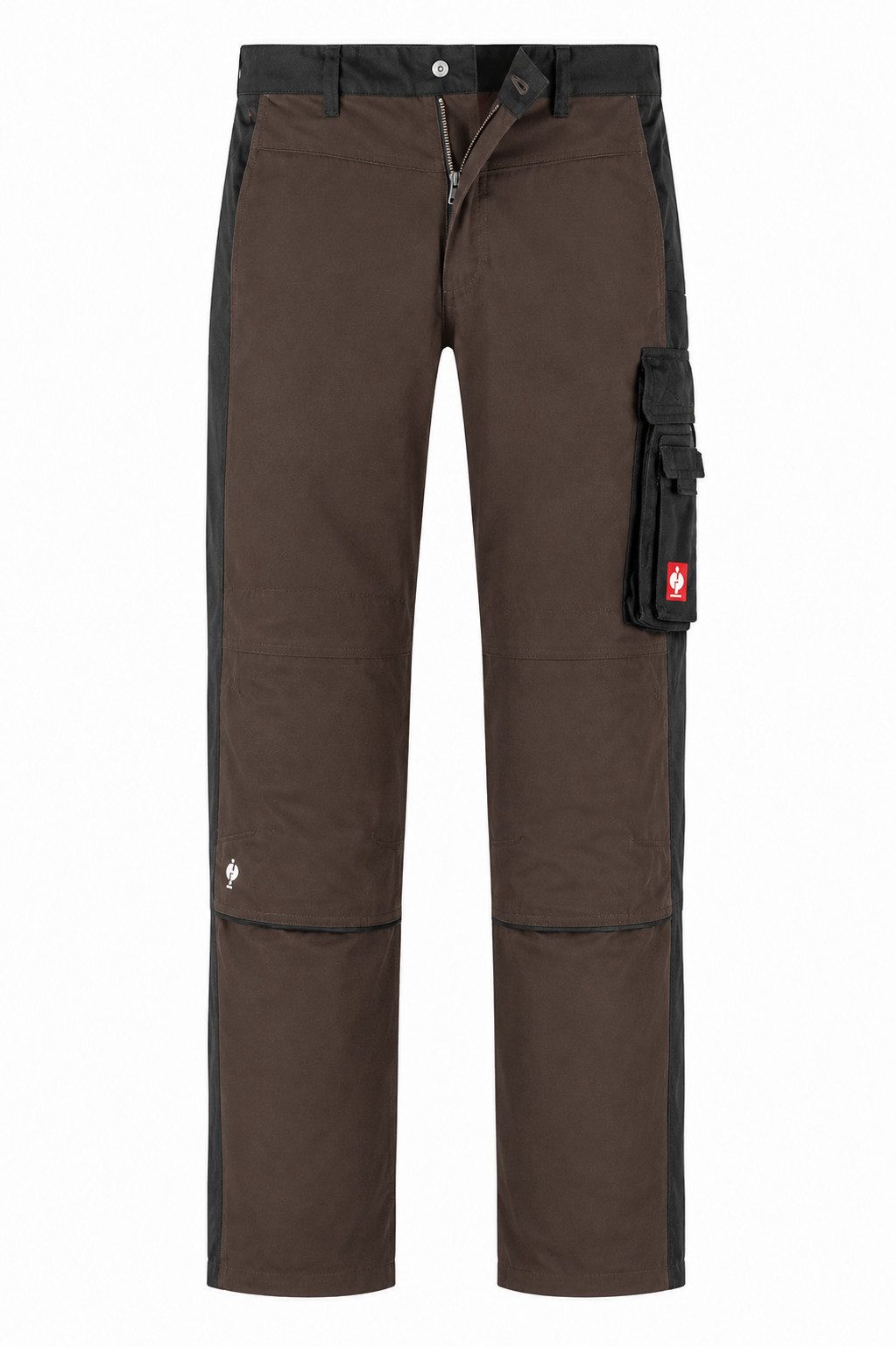 Engelbert Strauss Arbeitshose Strauss Bundhose e.s.active Arbeitshose Flexbelt braun/schwarz seitlich dehnbarer Flexbelt-Bund, Kniepadtaschen