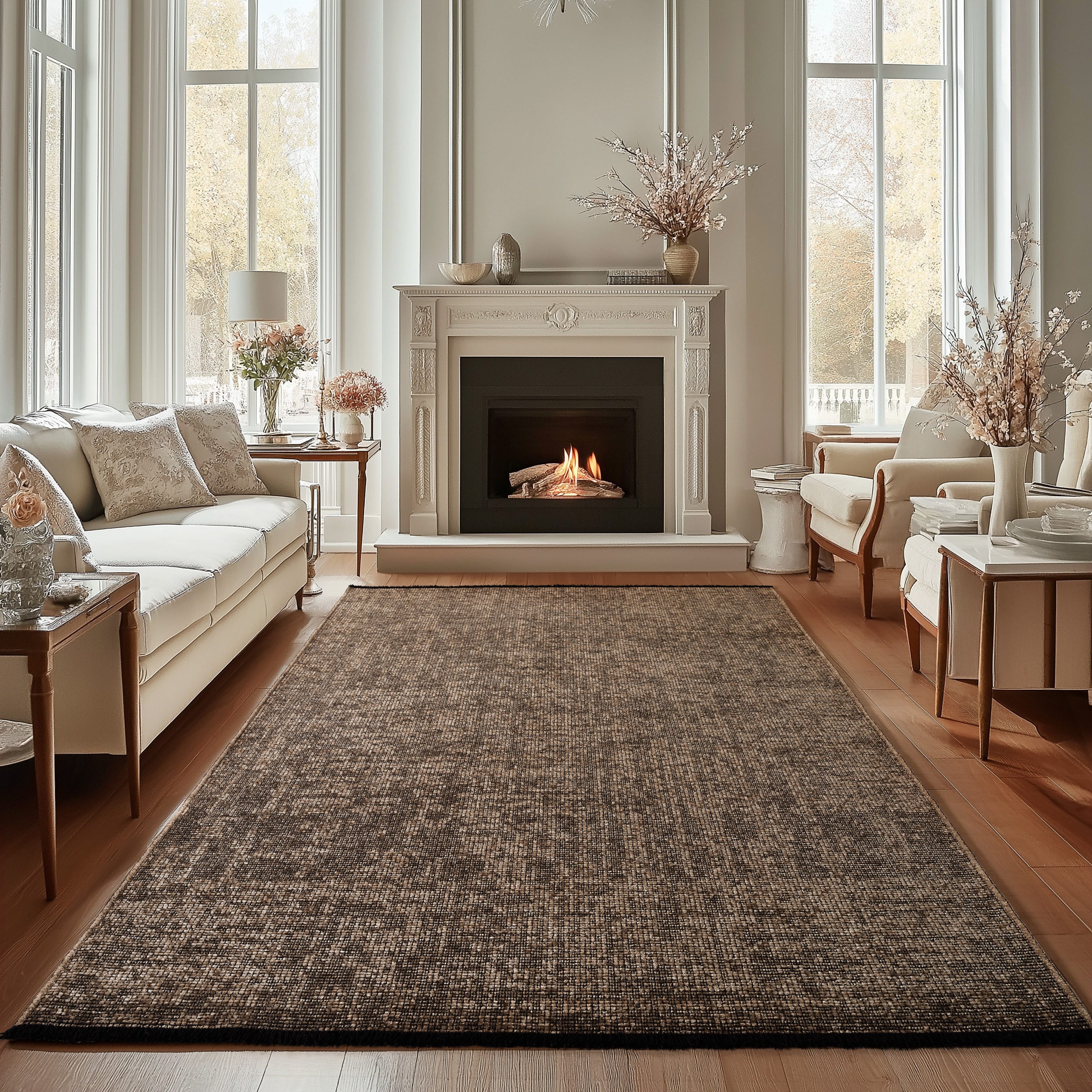 Carpettex Veloursteppich Boho Design, Rechteckig, Höhe: 7 mm, Baumwolle, Waschbarer Teppich, Boho-Stil, Wohnzimmer, Schlafzimmer