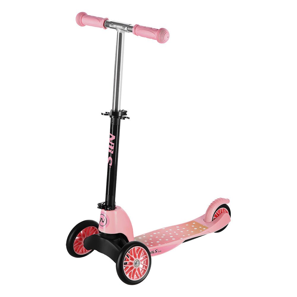 NILS FUN Tretroller Kinderroller, 15 km/h, (Spar-Set, 1 tlg., Gleichgewicht), passt sich flexibel der Körpergröße des Kindes an