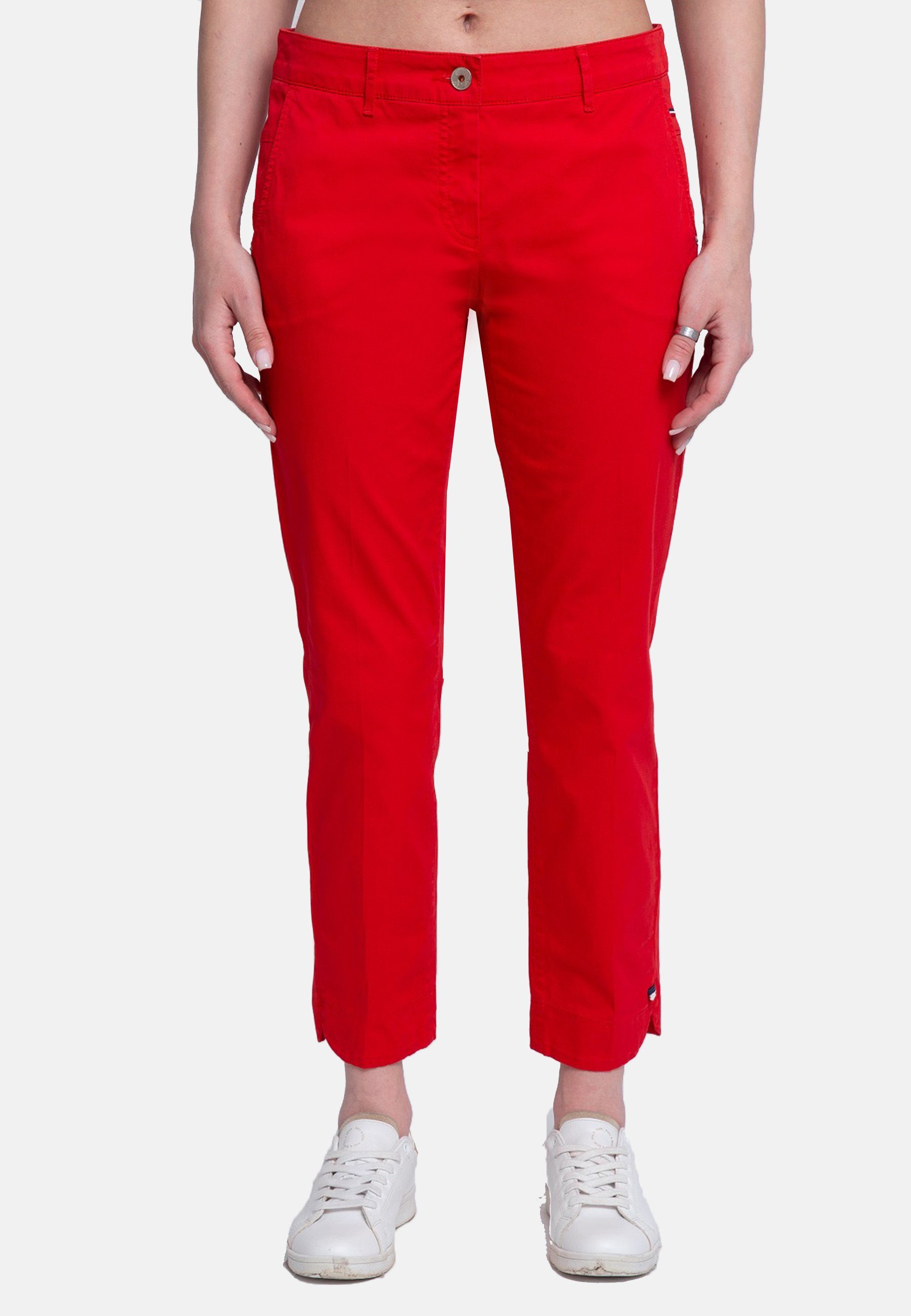 ppep. Chinohose Chinos modernem Damen Design mit Rot