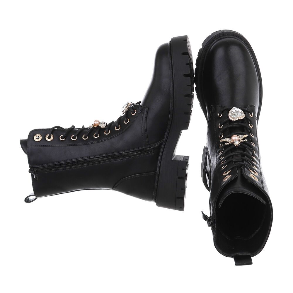 Ital-Design Damen Schnürschuhe Schnürstiefelette (87118103) Blockabsatz günstig online kaufen