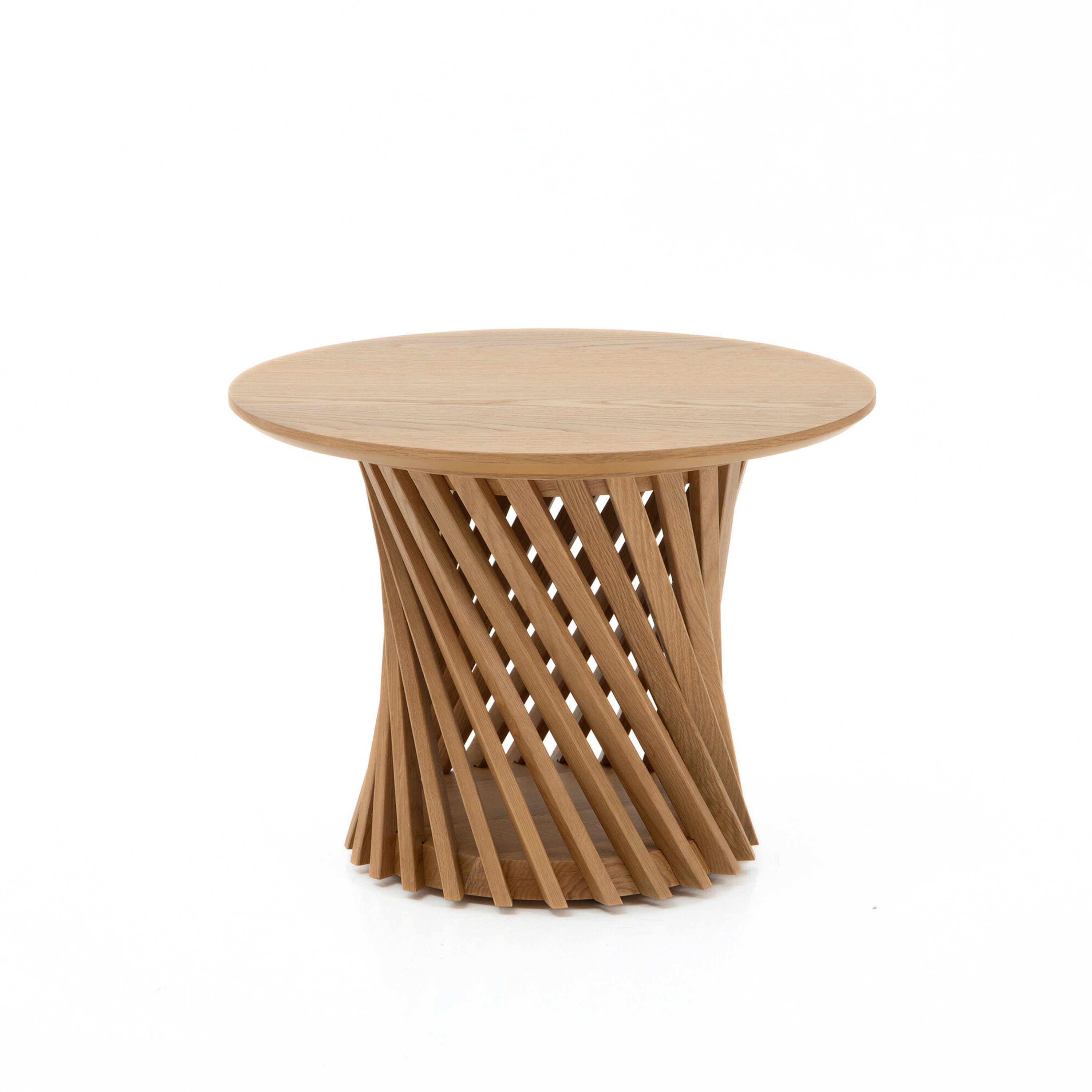 Couchtisch Runder Couchtisch EMMA aus massiver Eiche natur, 60 cm