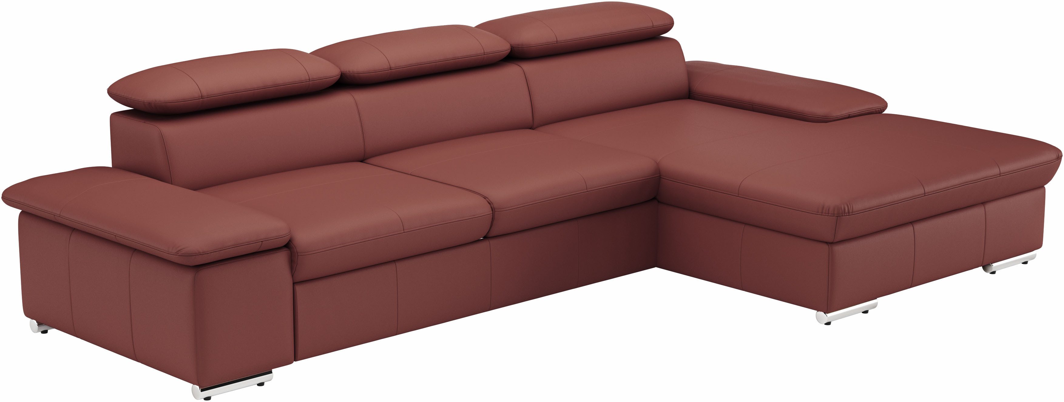 sit&more Ecksofa Valantine L-Form, B: 286 cm, mit Arm- & Kopfteilverstellung, optional mit Bettfunktion