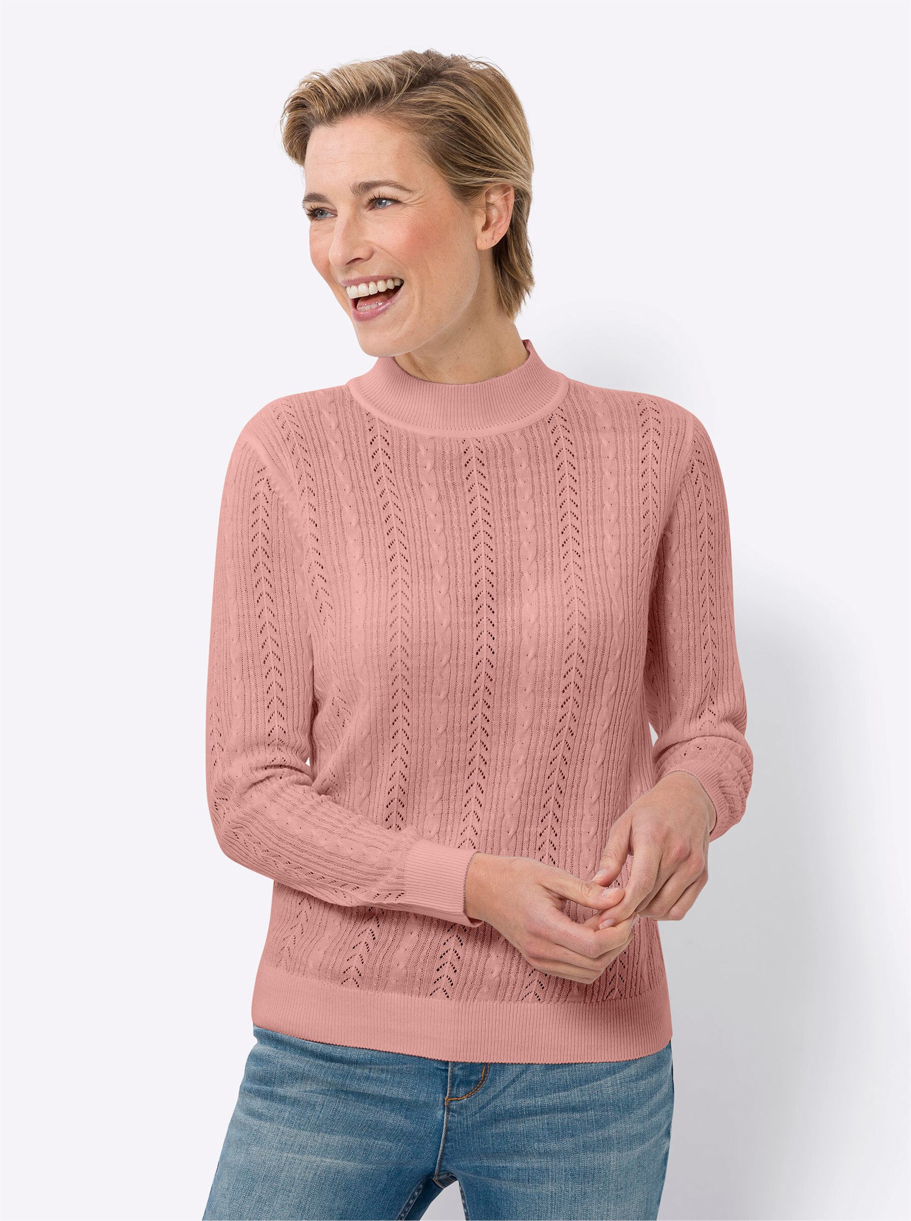 Strickpullover Stehkragenpullover