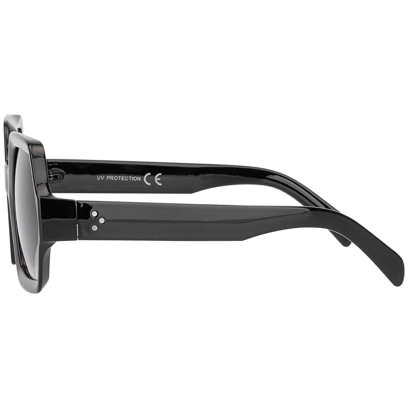Linsen mit Damen Sonnenbrille braunen und (1-St) violett Designer Große Eyewear Schwarz Retrosonnenbrille BEZLIT