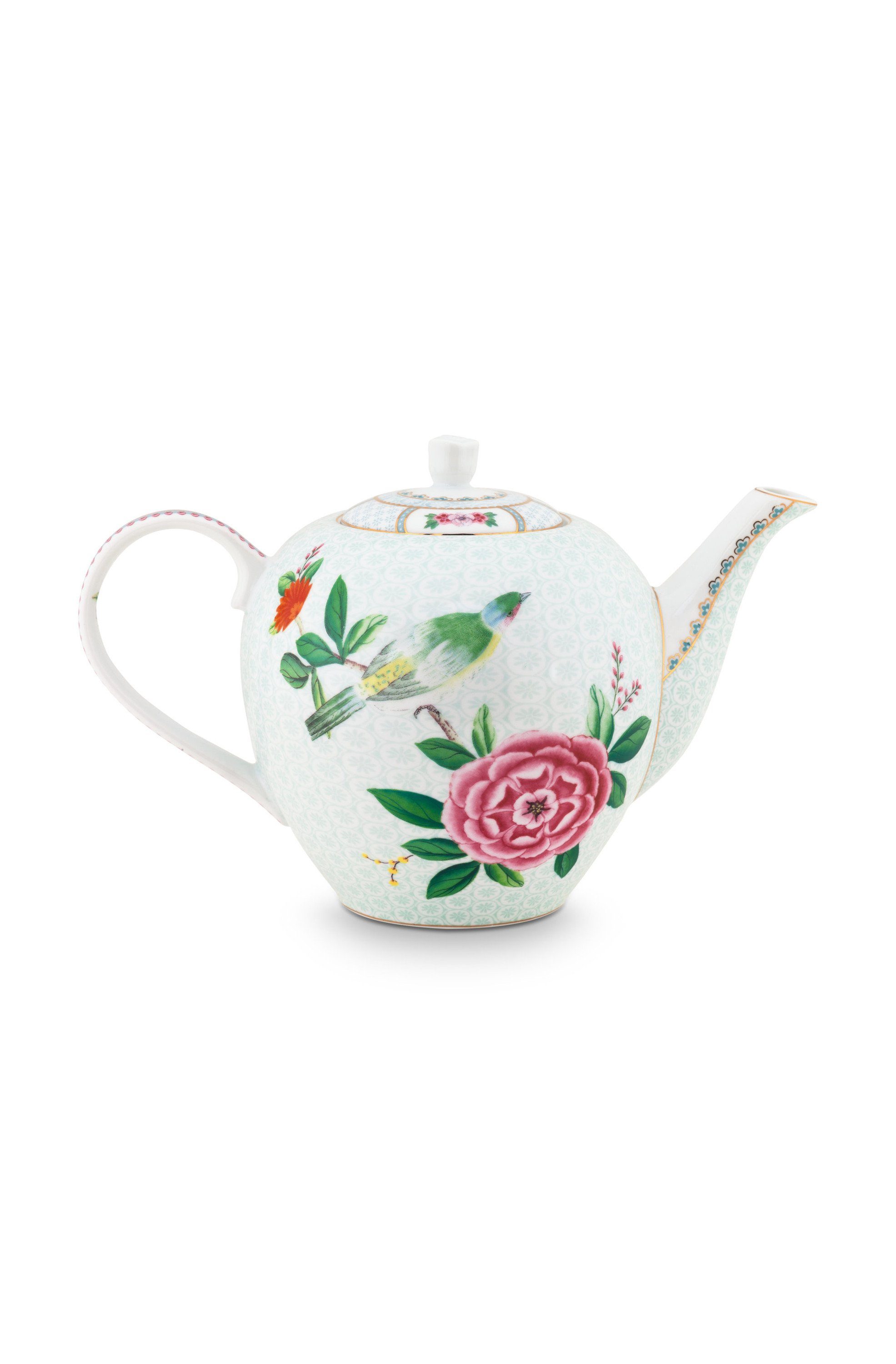 PiP Studio Teekanne Pip Studio Home Teekanne BLUSHING BIRDS Füllmenge 1,6 l., weiß, 1650 l, (Teekanne mit Deckel)