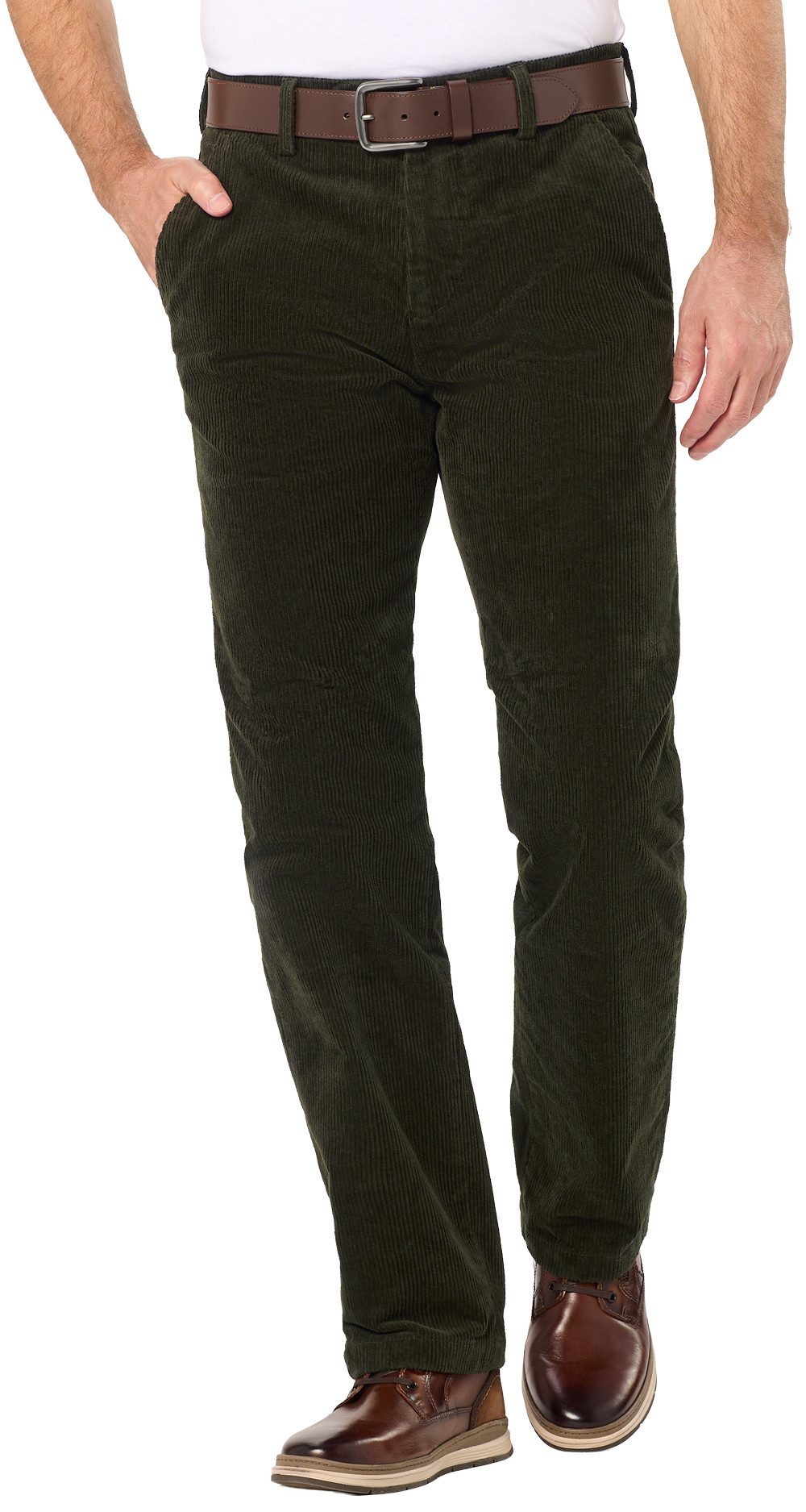 Jacques Britt Cordhose hochwertige Materialmischung und Komfort-Dehnbund