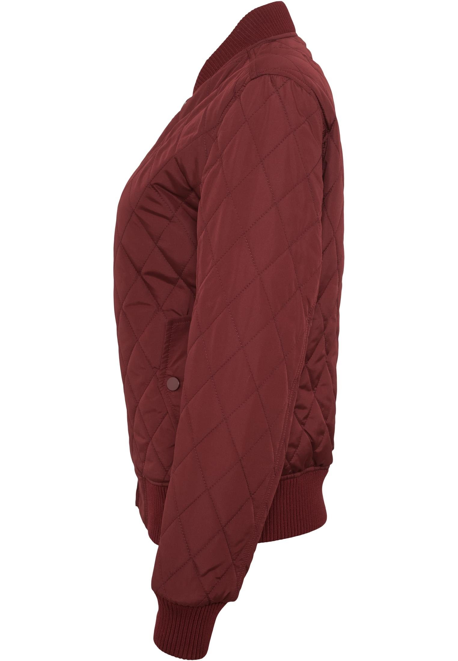 URBAN CLASSICS Outdoorjacke Ladies Quilt Jacket Damen (1-St) burgundy Diamond Nylon