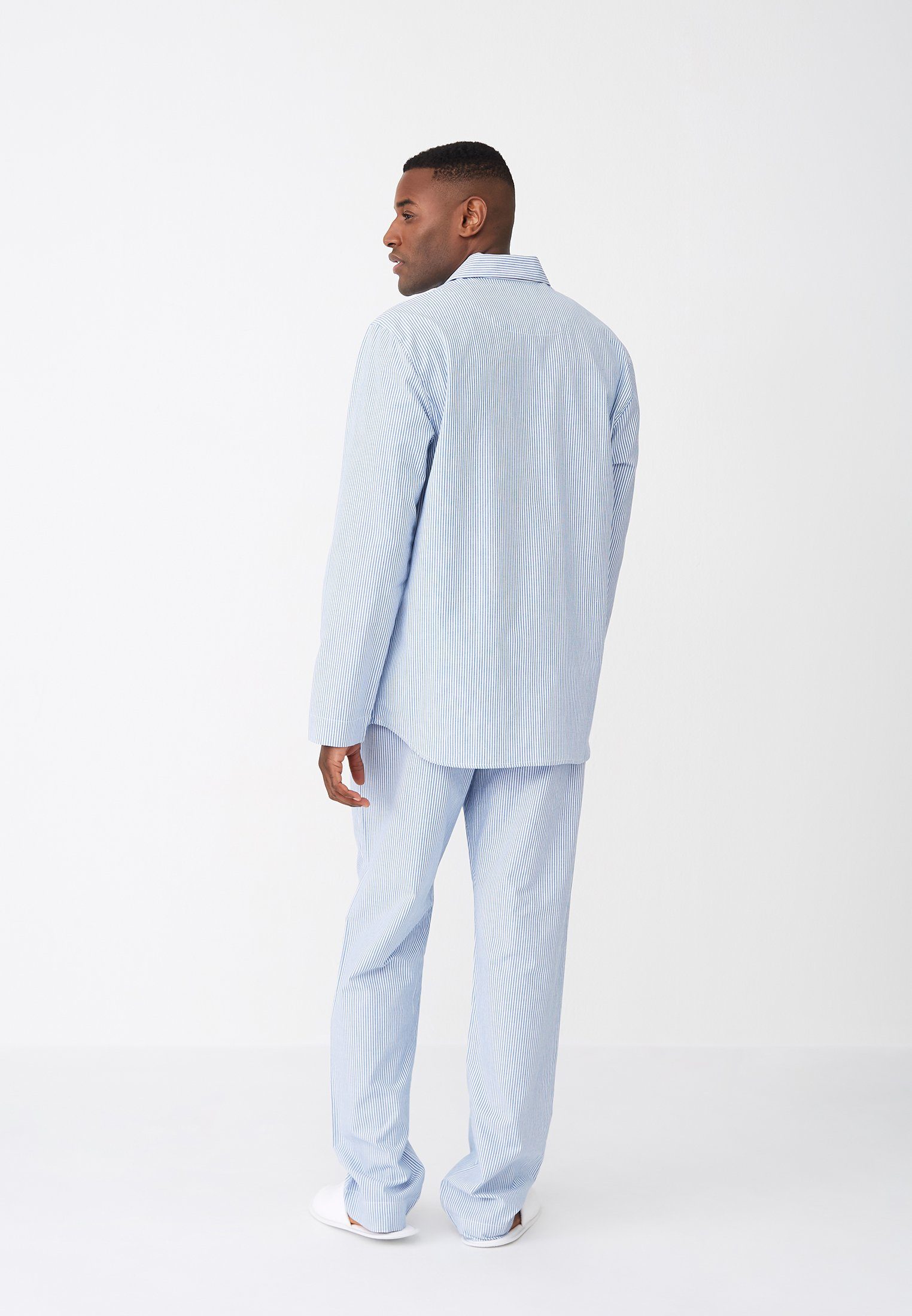 Organic lt Pants Men's Lexington blue/white Pyjamahose Cotton