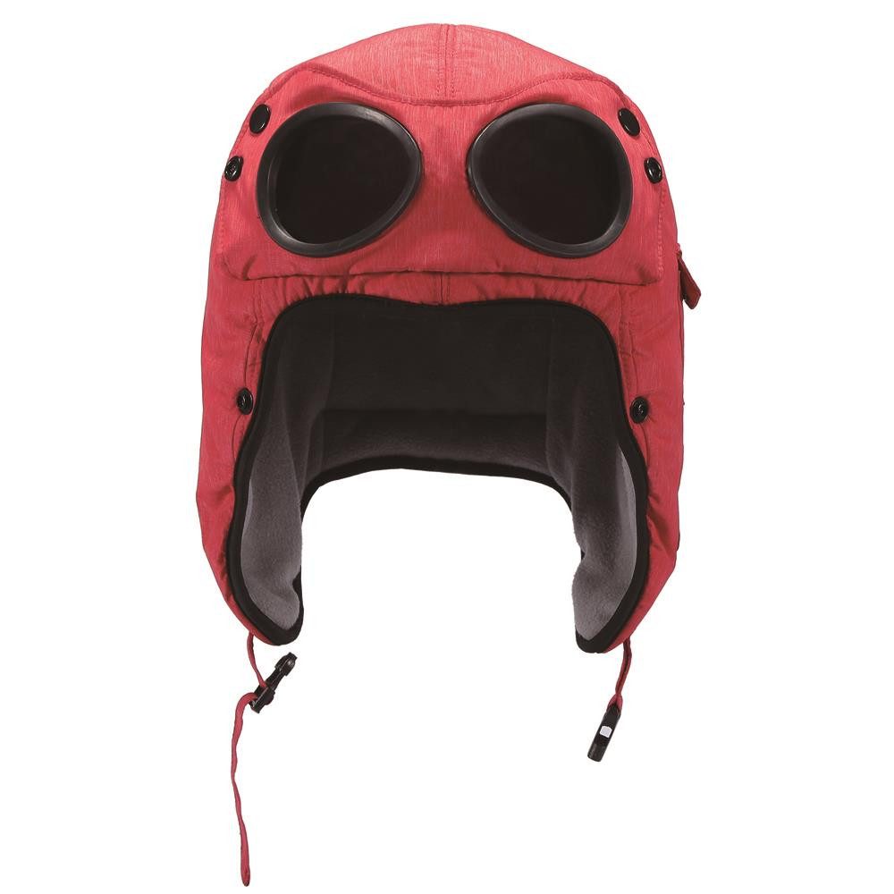 Actionfox Skimütze Goggle Mütze – Wintermütze mit integrierter Brille für Ski & Outdoor Integrierte Goggle-Brille, wind- und kälteschützend, mit Fleecefutter