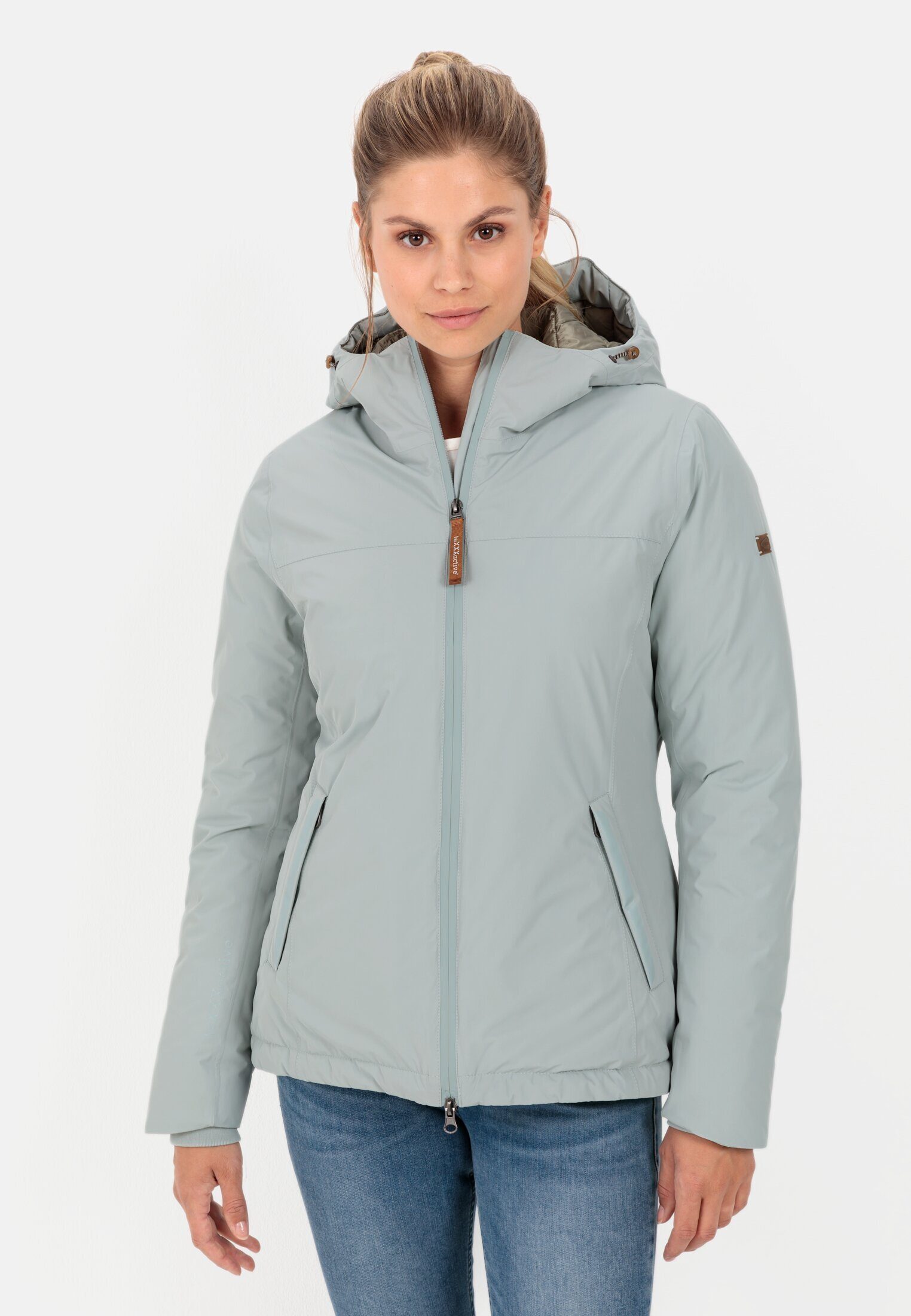 camel active Funktionsjacke aus recyceltem Hellblau Polyester