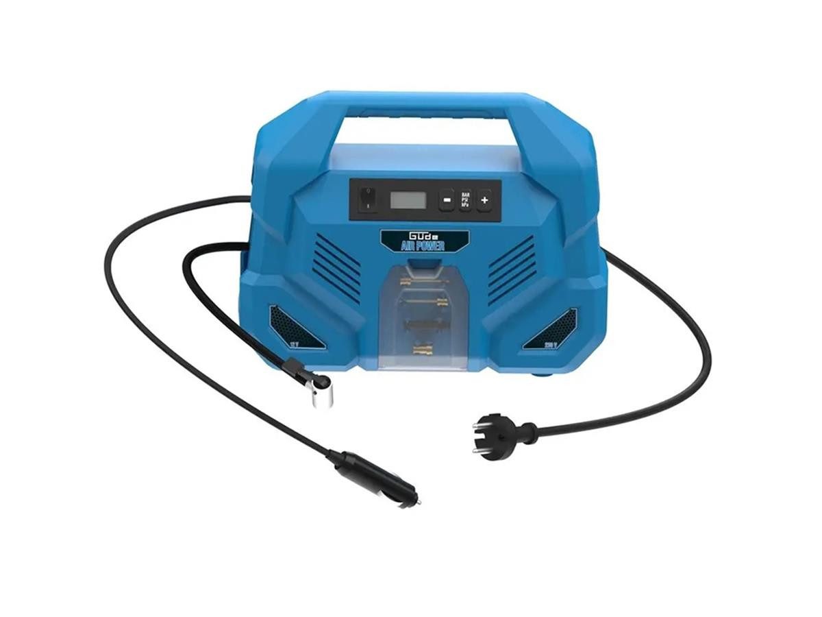 Güde Kompressor Dual Drive 12/230V/5-tlg., max. 8 bar, Set, 8 bar max. Betriebsdruck, 110 W Motorleistung