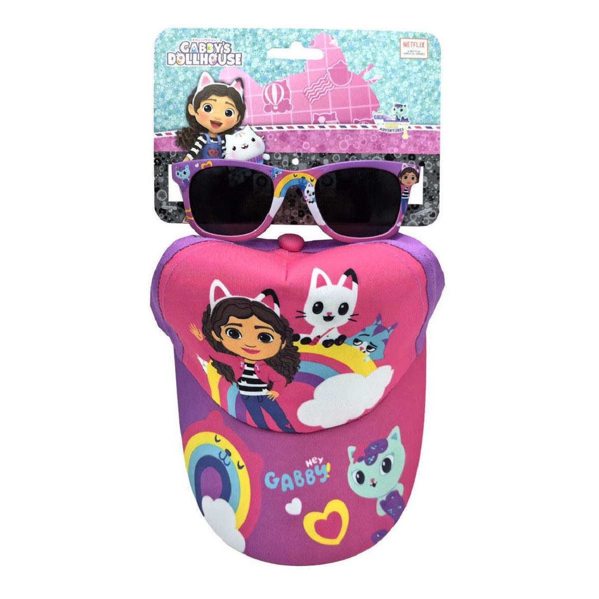 Gabby's Dollhouse Sonnenbrille Mädchen Cap & Sonnenbrille – Leicht, bequem & trendig