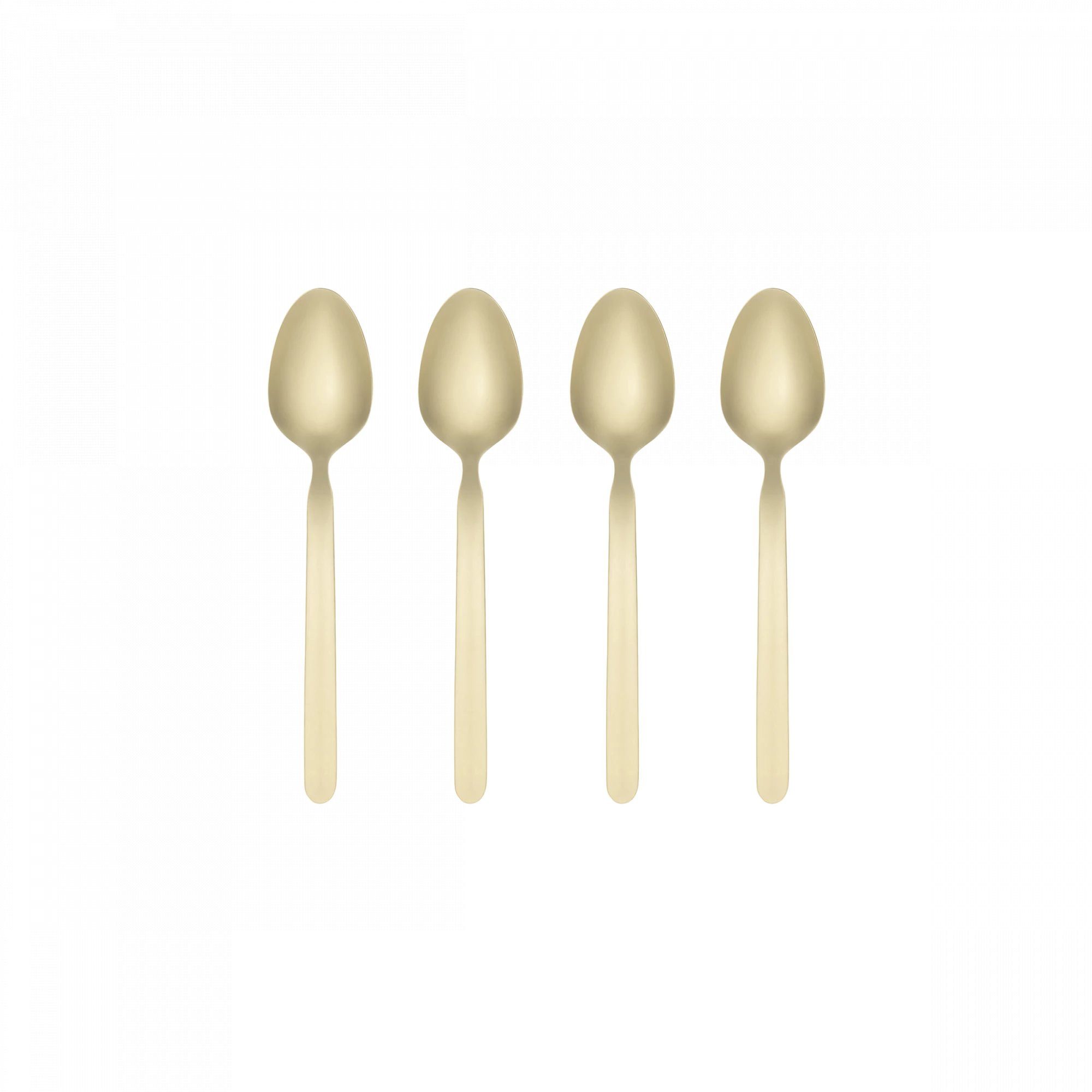 blomus Besteck-Set -STELLA- Designer Besteck-Serie in exklusiven Farben (4-tlg), 4 Personen, Edelstahl, Kuchengabeln, Espressolöffel, Elegant, Gold, Schwarz, Silber, Design Award