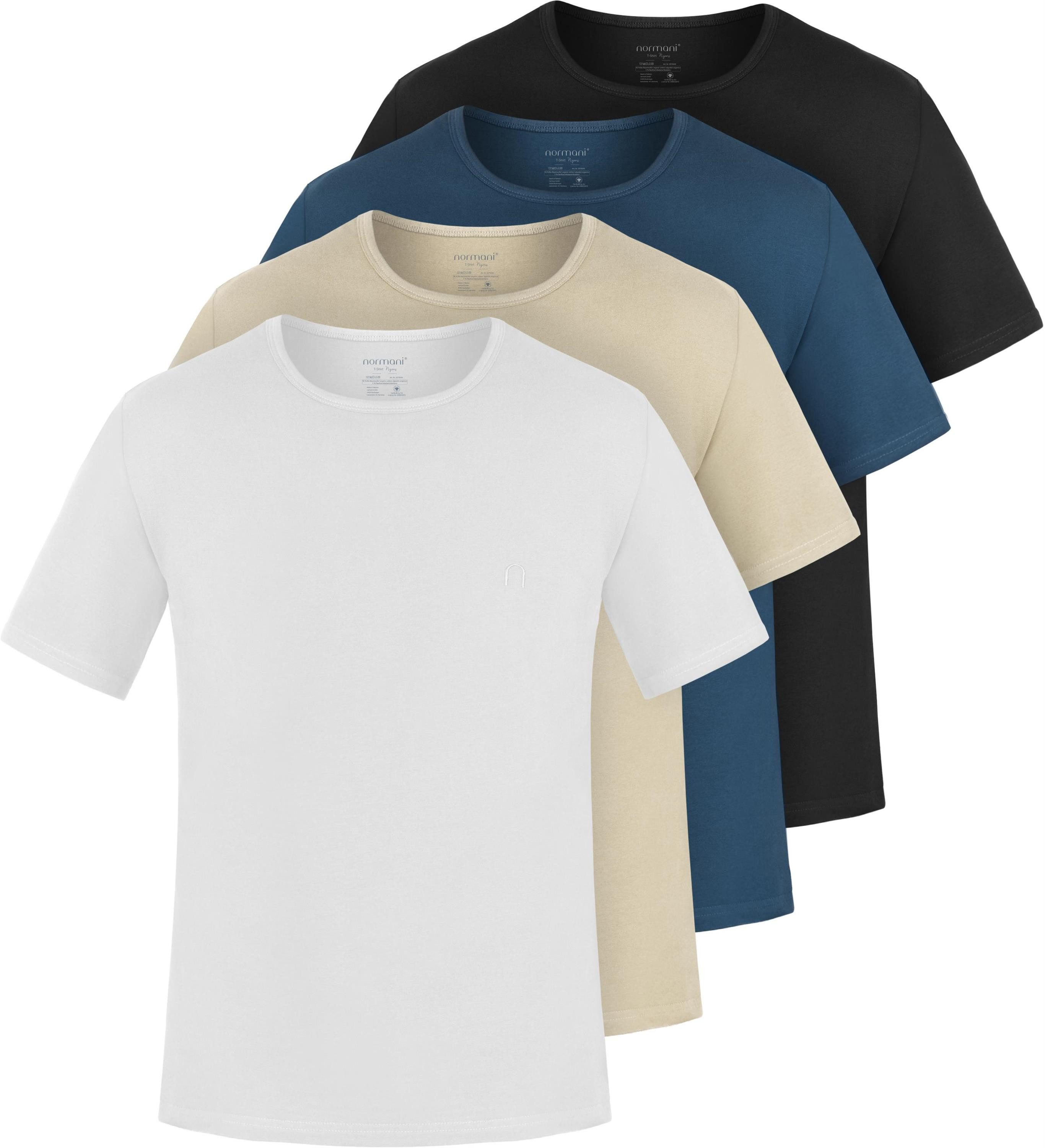 Kurzarmshirt 4er Set Herren T-Shirts aus Bio-Baumwolle Nyons