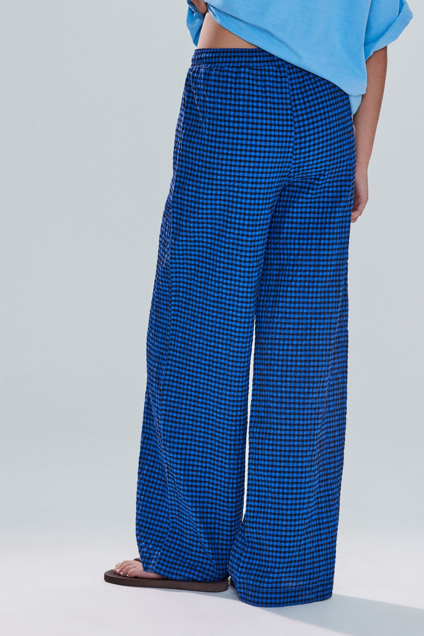 Next Palazzohose Strukturierte Hose mit weitem günstig online kaufen
