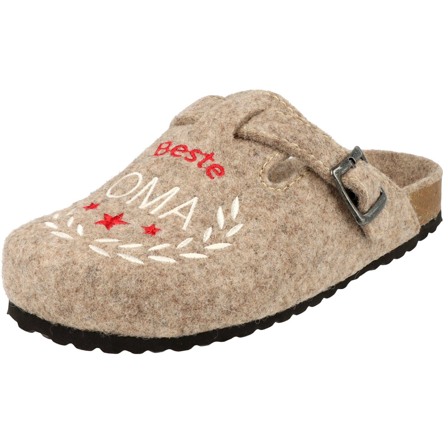 SUPERSOFT »Damen Schuhe 522-335 Beste Oma Pantoffeln Filz Hausschuhe Beige«  Hausschuh online kaufen | OTTO