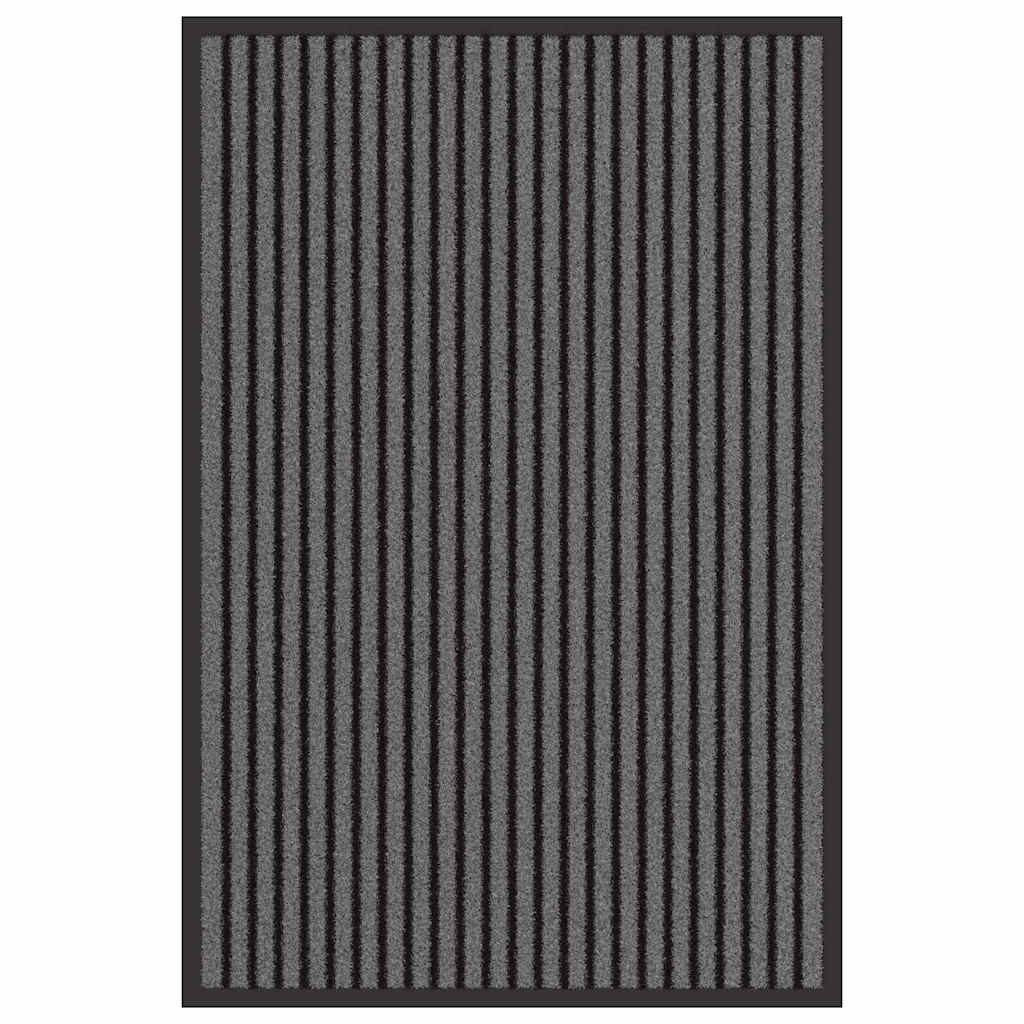 vidaXL Fußmatte Fußmatte Striped Schwarz und günstig online kaufen