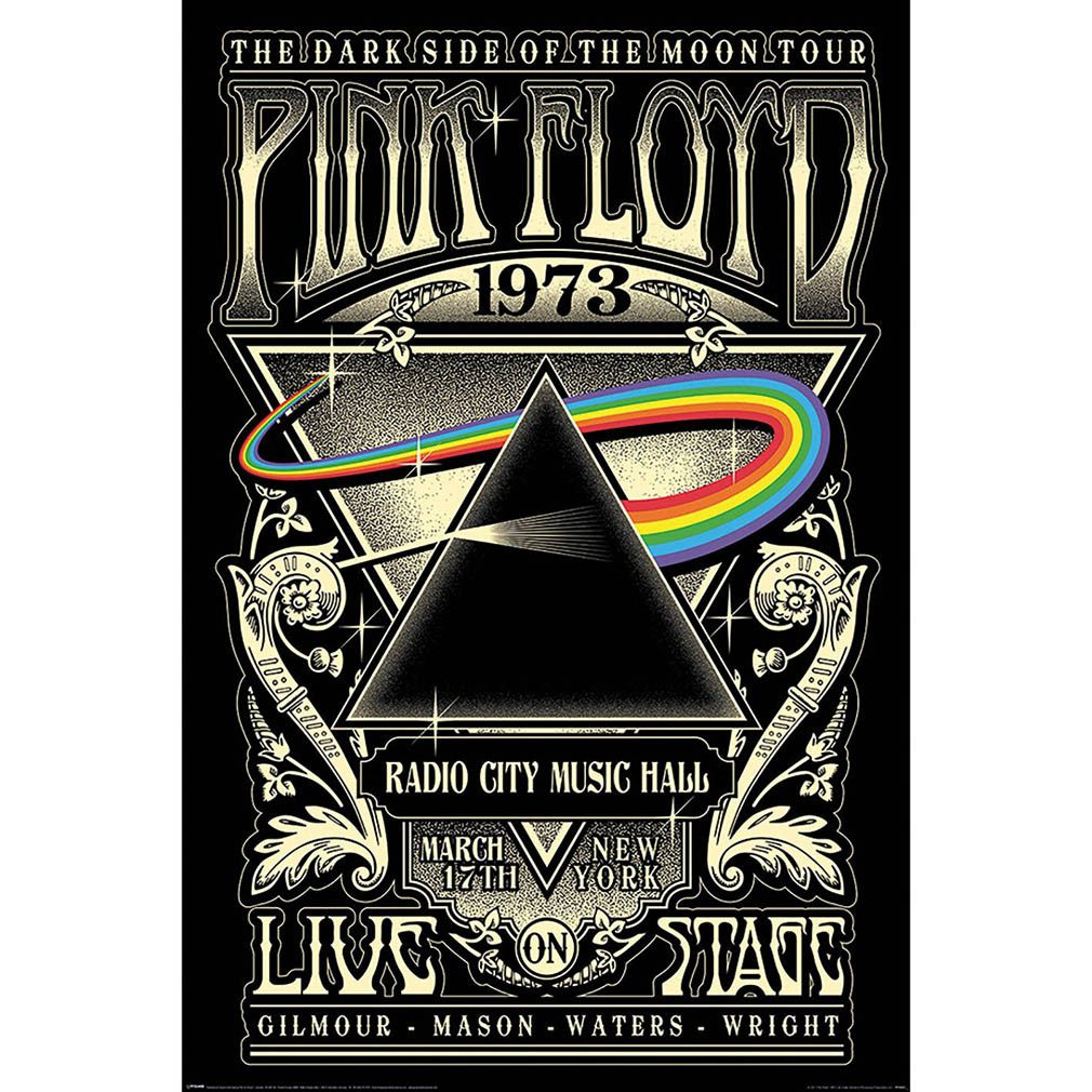 Pink Floyd Poster 1973, The Dark Side Of The Moon Live Plakat Wanddekoration