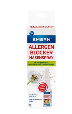 EMSAN Präparat Allergenblocker Nasenspray, 2x 15 ml, bei Heuschnupfen, Hausstaub- und Tierhaarallergie