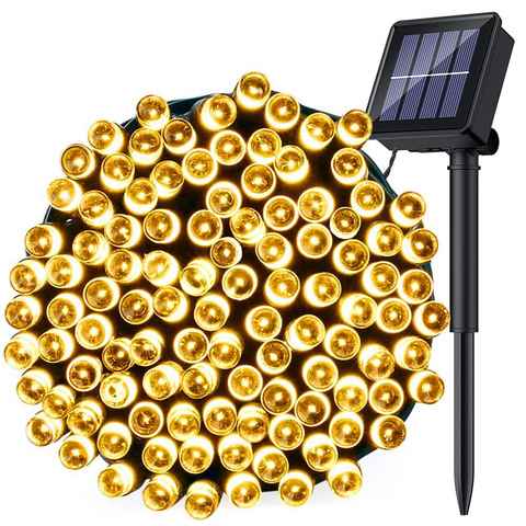 Oneid LED-Lichterkette Solar Lichterketten 10m 100 LED Weihnachtslichterkette für Party Dekor