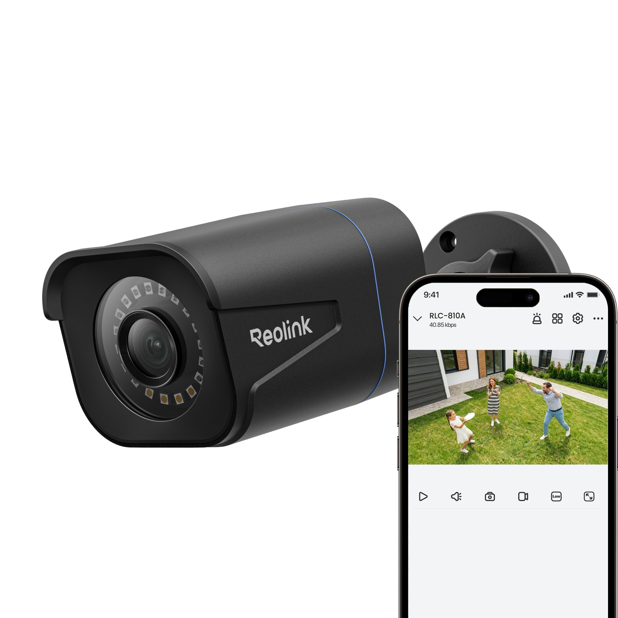 Reolink Überwachungskamera RLC-810A (Außenbereich, Innenbereich, 1-tlg., Personen-/Fahrzeugerkennung, Smart Home, IR Nachtsicht,8MP,4K)
