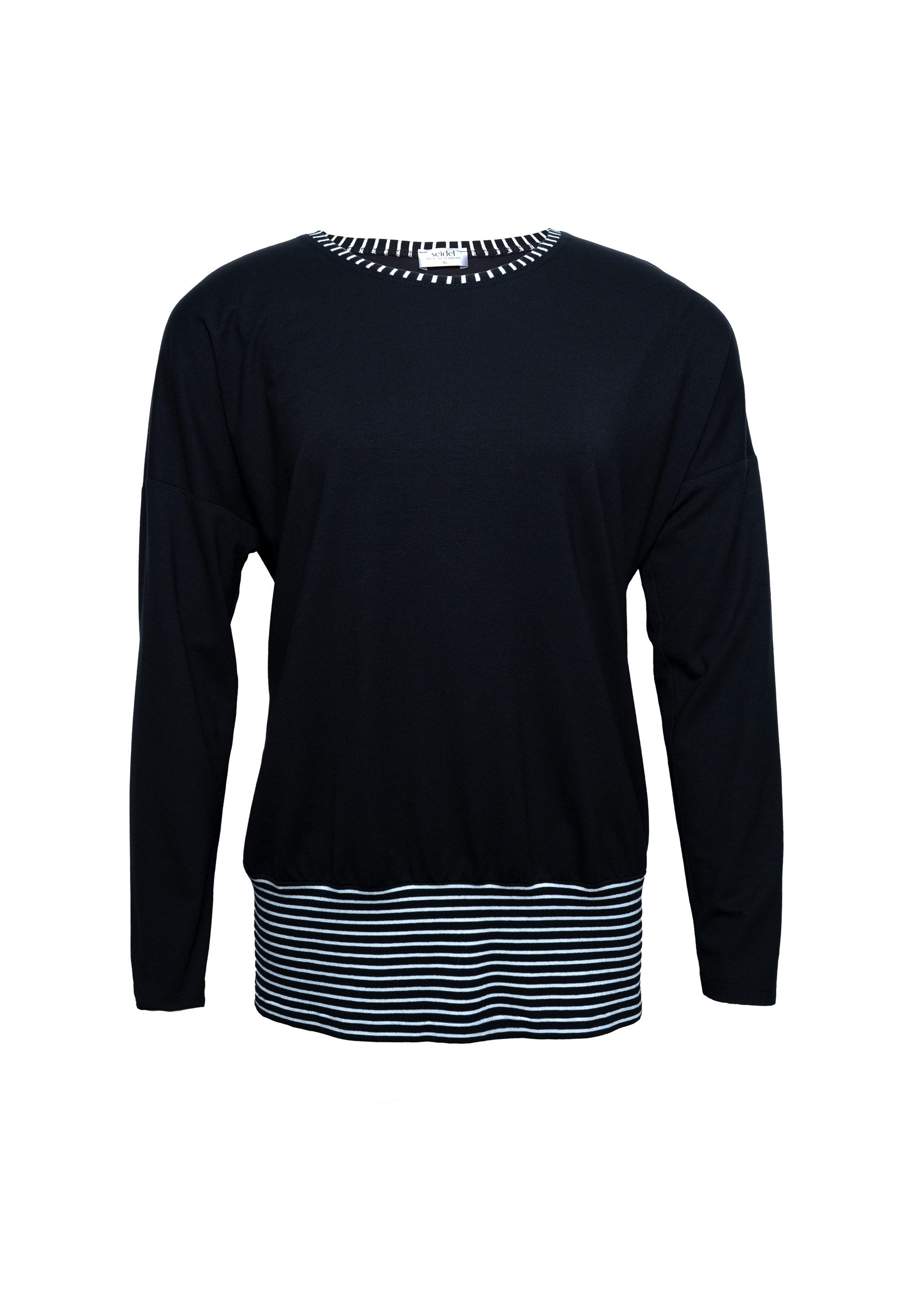 Seidel Moden Longshirt Unifarben, mit Streifen-Details günstig online kaufen