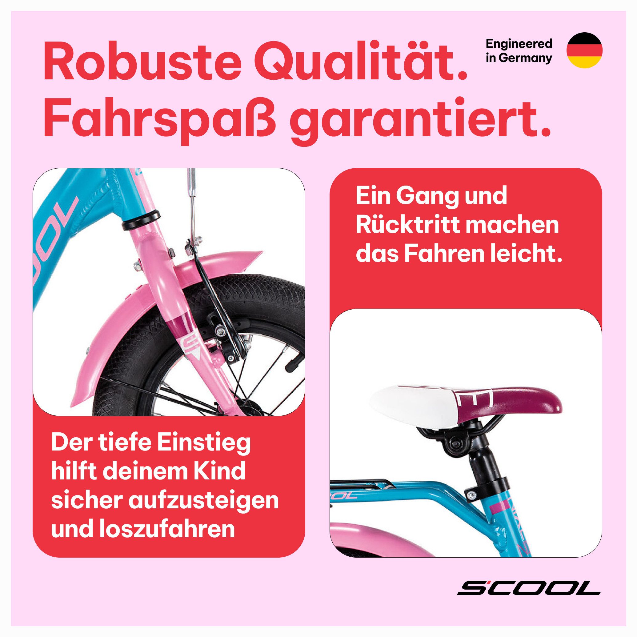S’COOL Kinderfahrrad niXe 1-Gang, 12 / 16 / 18 Zoll