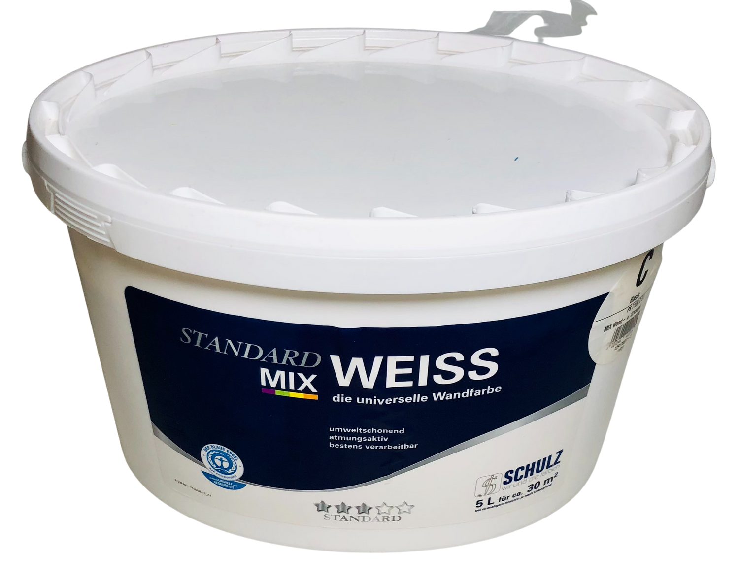 OPUS1 Vollton- und Abtönfarbe 5l Schulz Standard Weiss Mix Innenfarben Weiß Wand Anstrich Beschichtu
