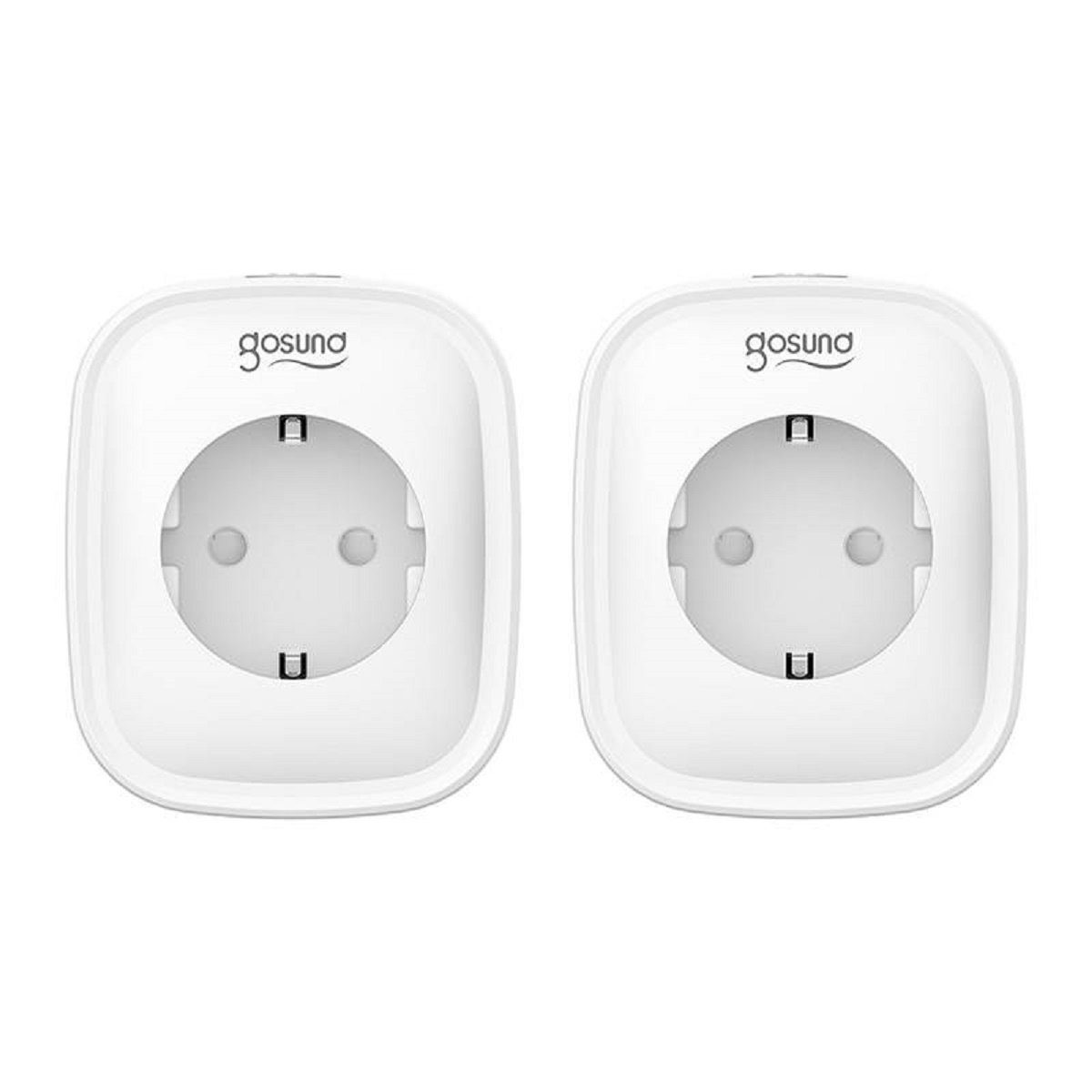 Steckdose Steckdose mit einem EU-Stecker WiFi Smart (2er-Pack), Weiß