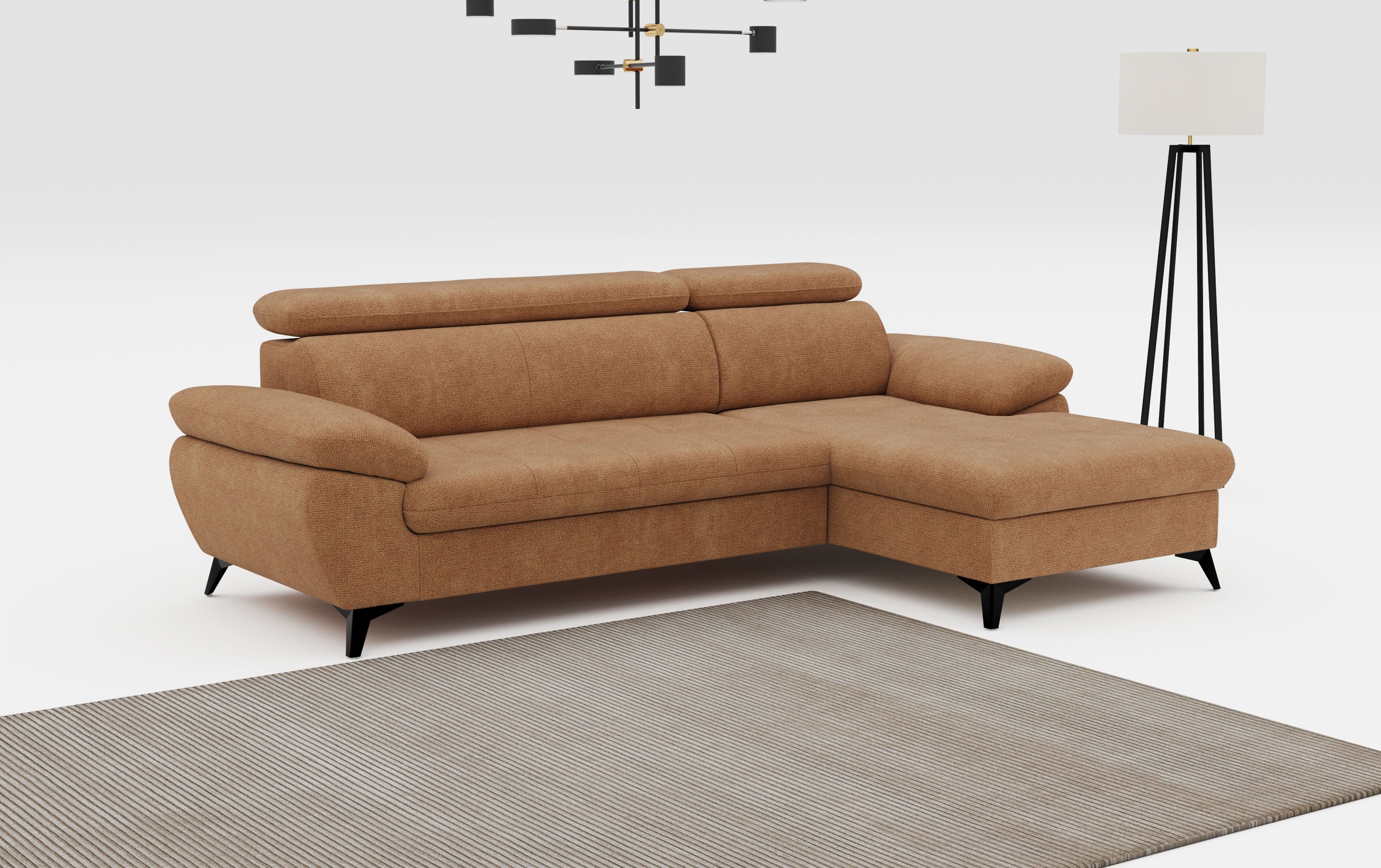 COTTA Ecksofa Hudson L-Form, mit Kopfteilverstellung, günstig online kaufen