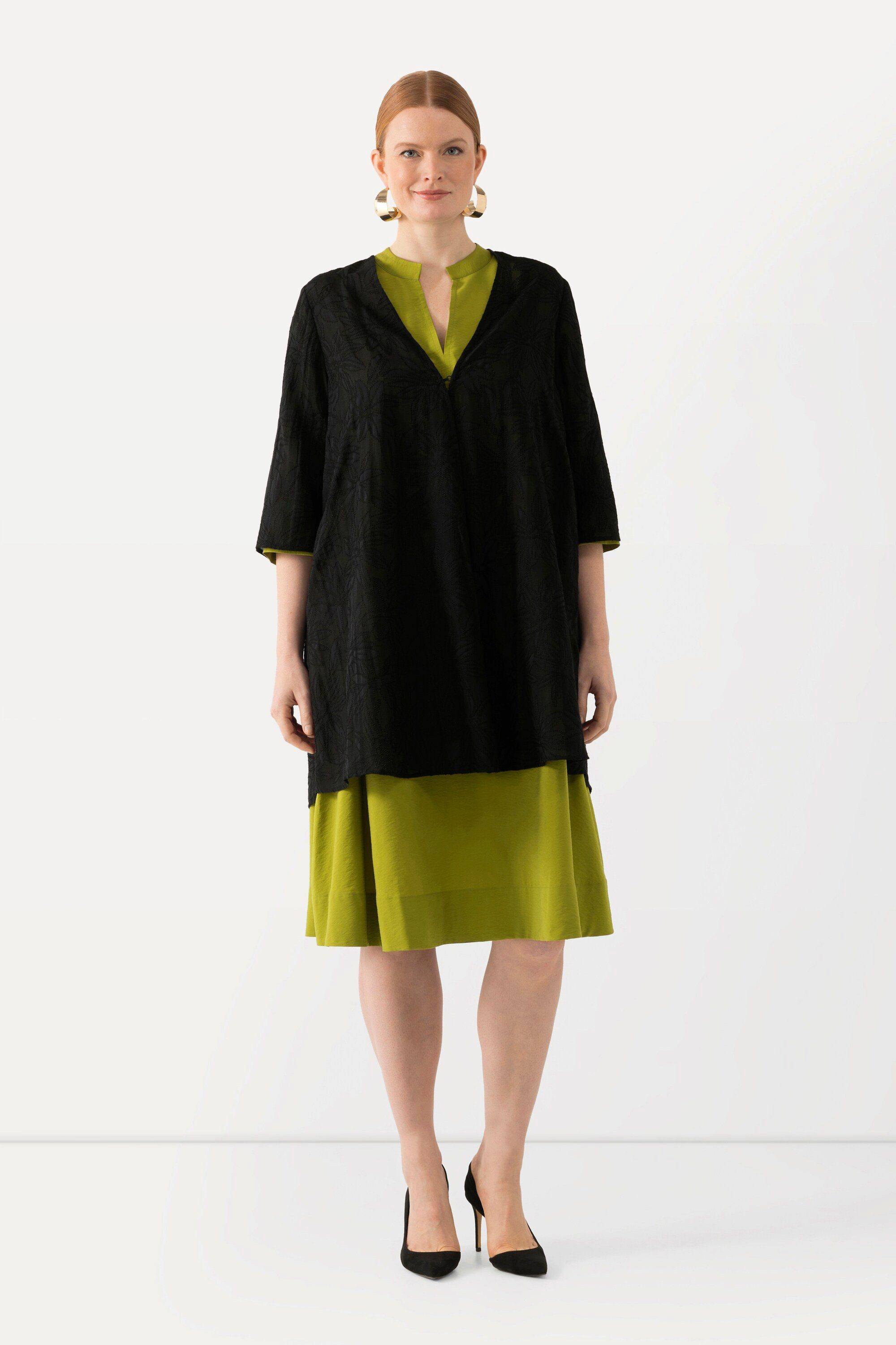 Sommerjacke Jacke A-Linie offene Form 3/4-Arm
