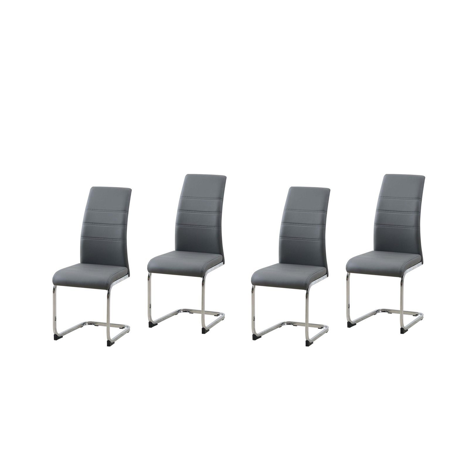 HTI-Living Freischwinger Schwingstuhl SallyC PU Grau günstig online kaufen