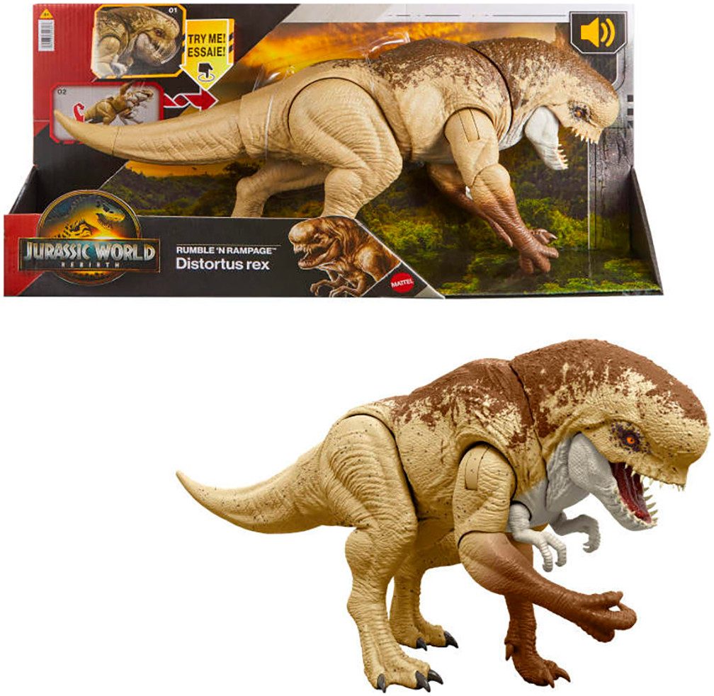 Mattel® Actionfigur Jurassic World - Feature D-Rex, mit Beiß-Angriff und Brüllgeräusch
