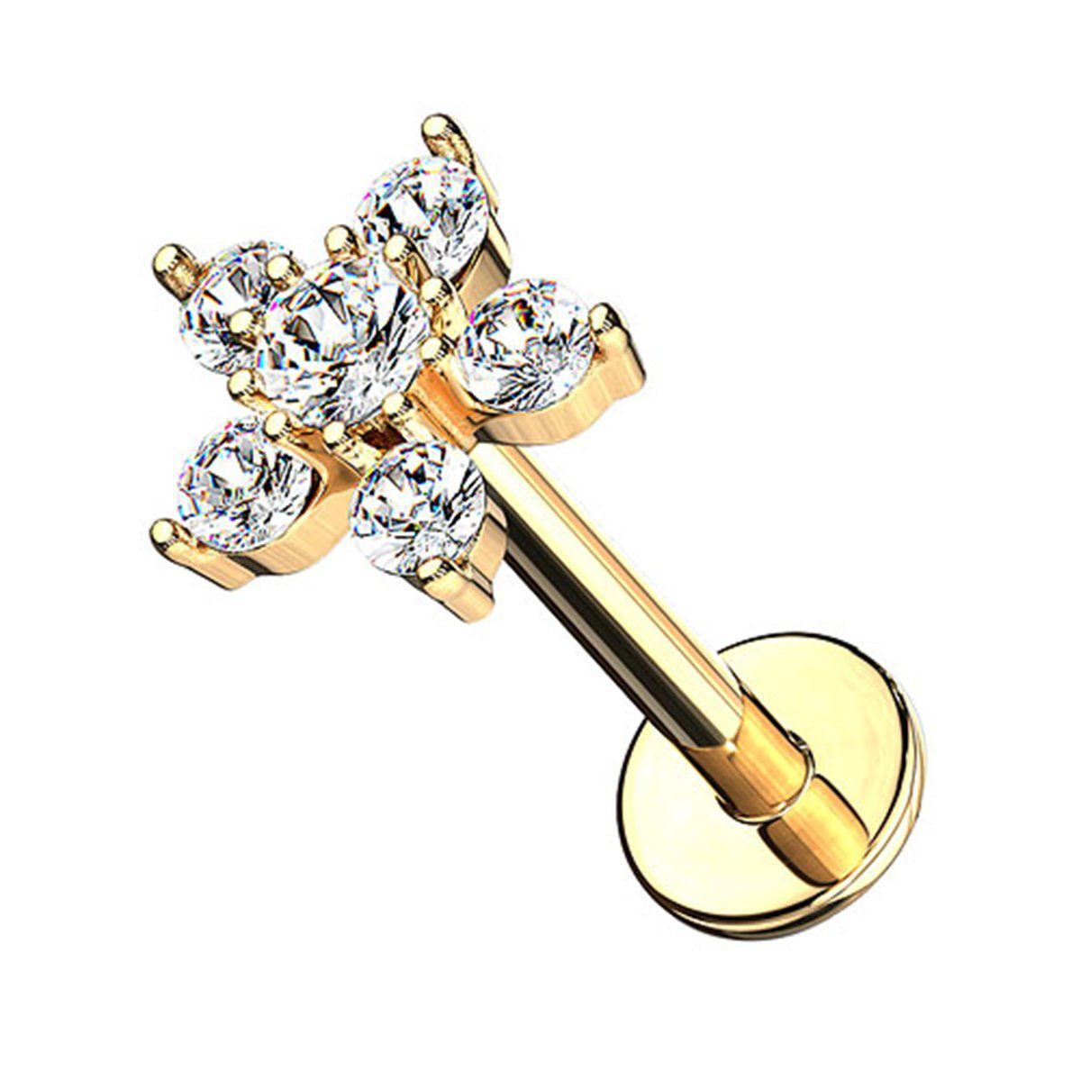 Taffstyle Piercing-Set Piercing Stab mit Kristall günstig online kaufen